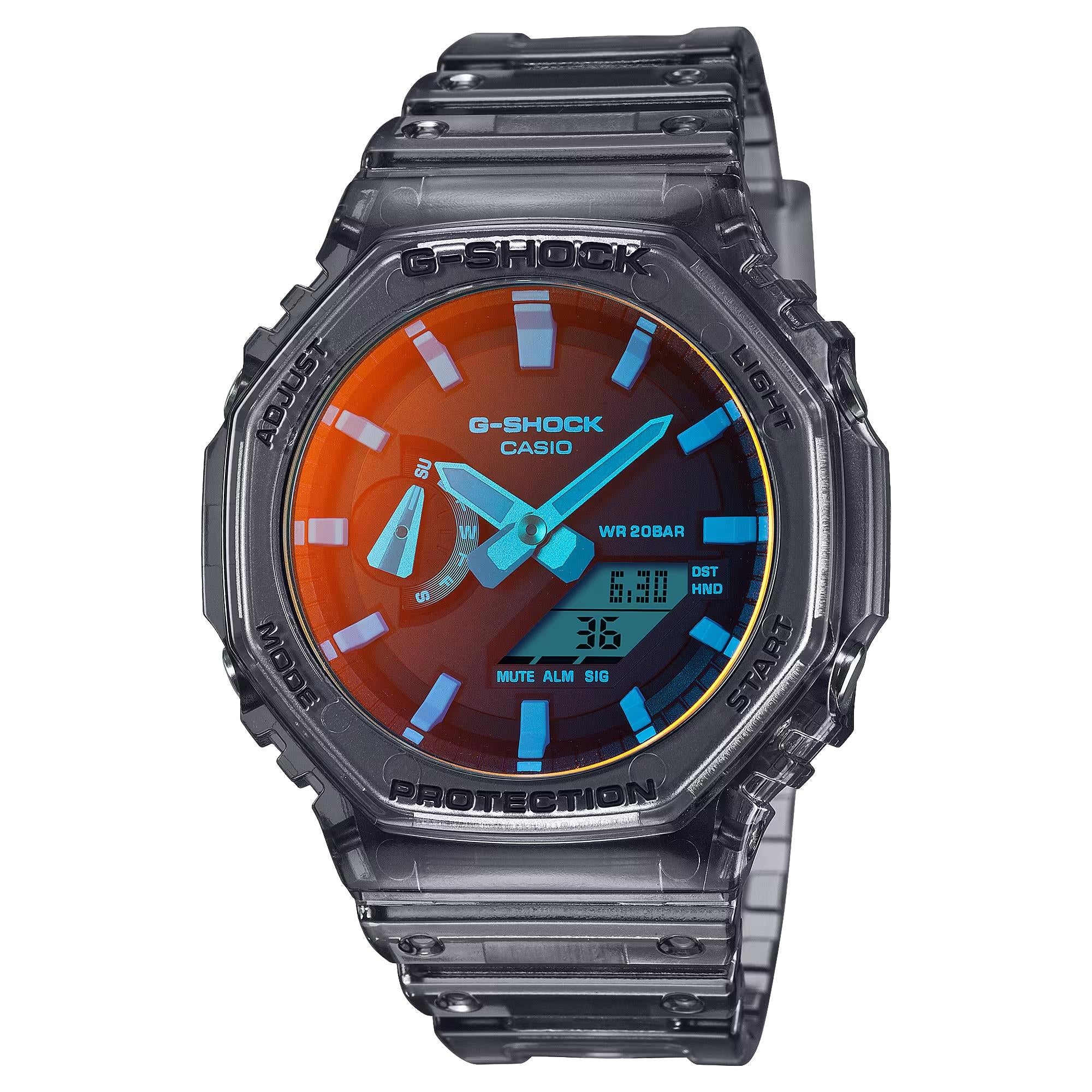 Casio G-Shock GA-2100 Series Quartz Black Dial Resin Strap Men's Watch GA-2100TLS-8AER