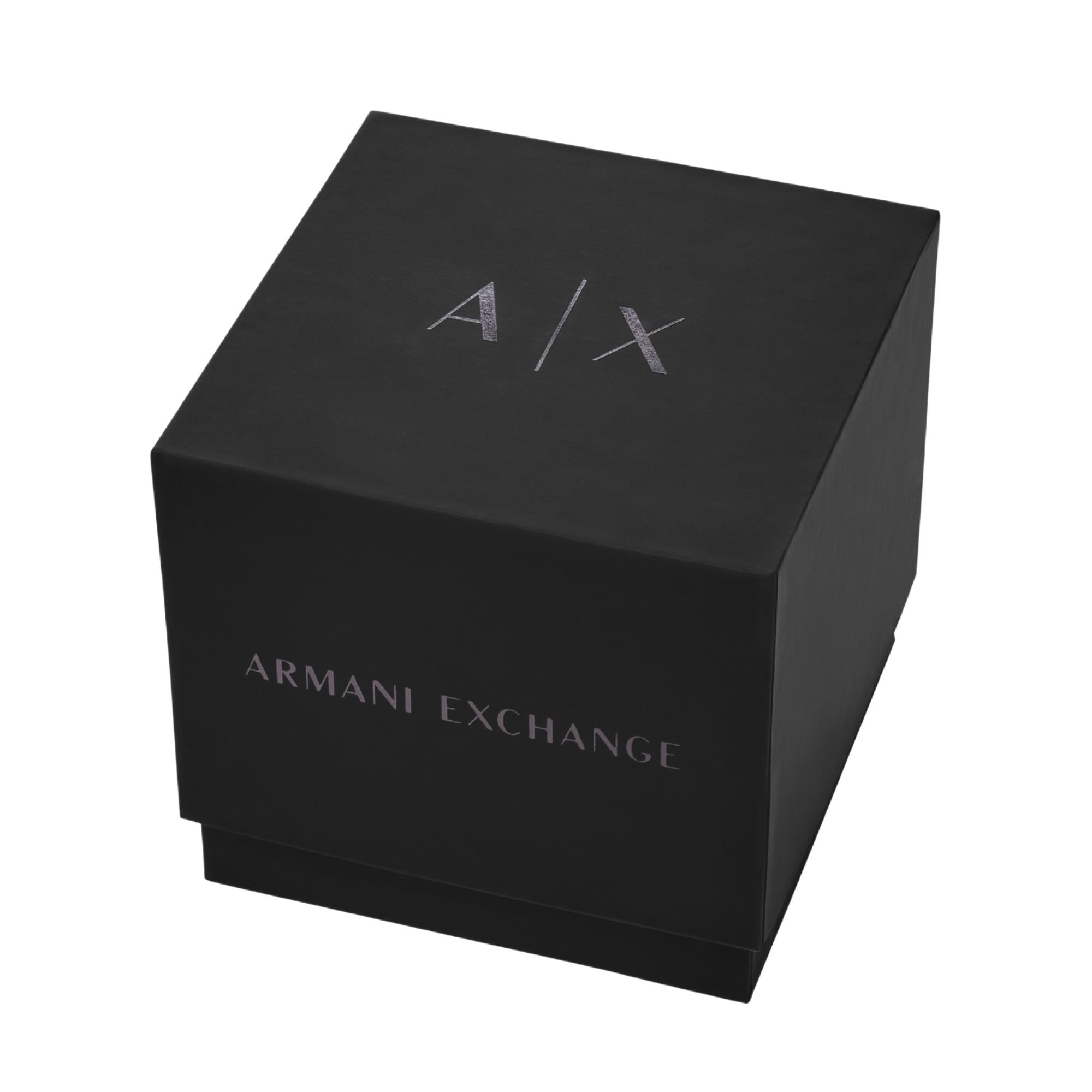 Armani Exchange Sync Chronograph Black Dial Steel Strap Men's Watch AX4181