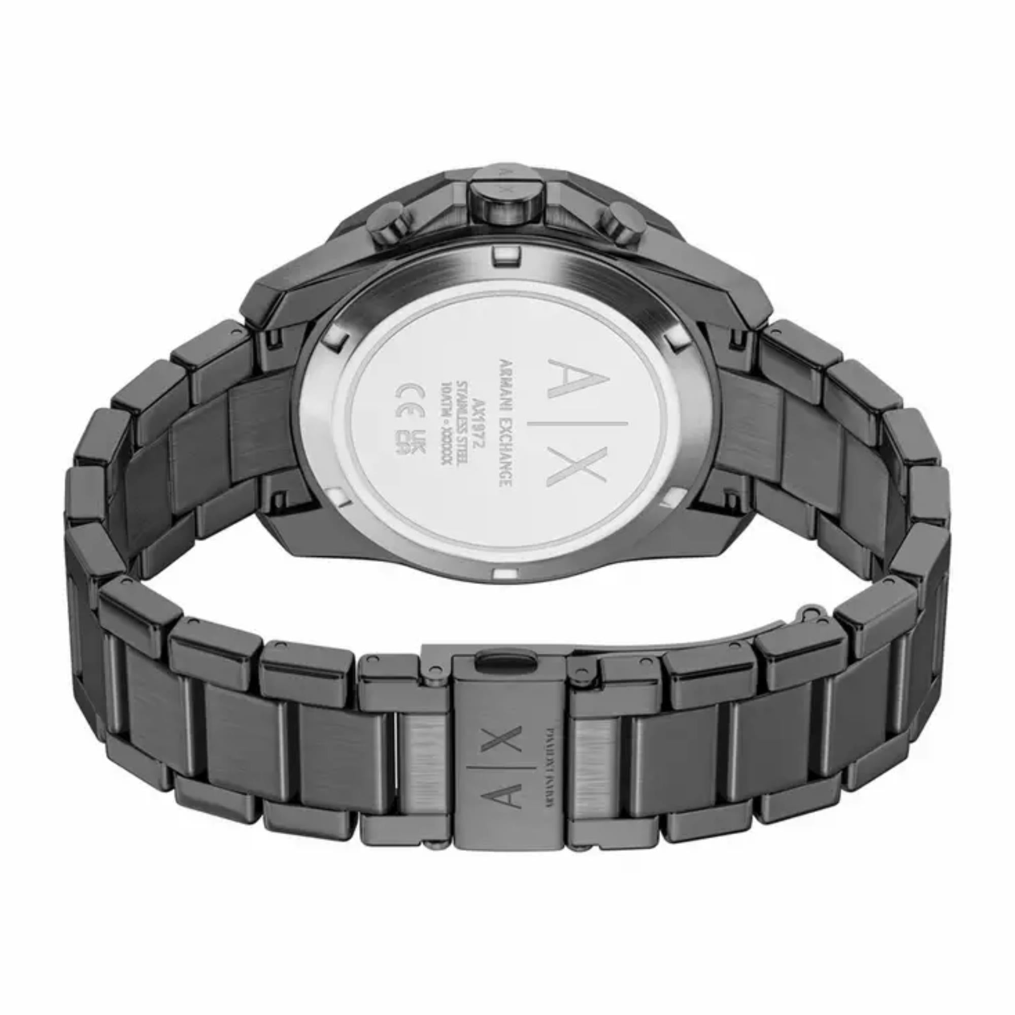 Armani Exchange Spencer 44mm Chronograph Blue Dial Steel Mens Quartz Watch AX1972