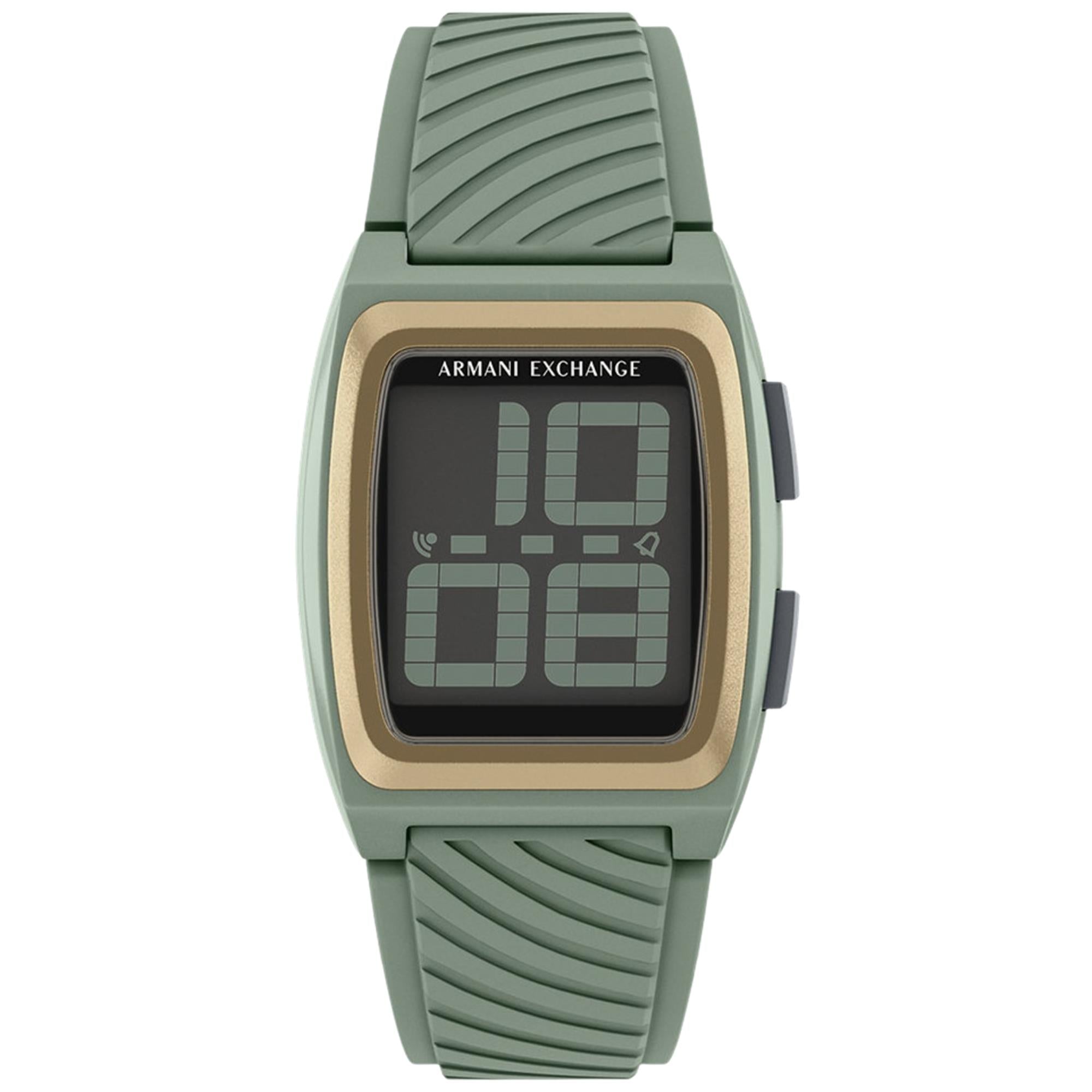 Armani Exchange Kelvin 42mm Digital Silicone Mens Quartz Watch AX2969