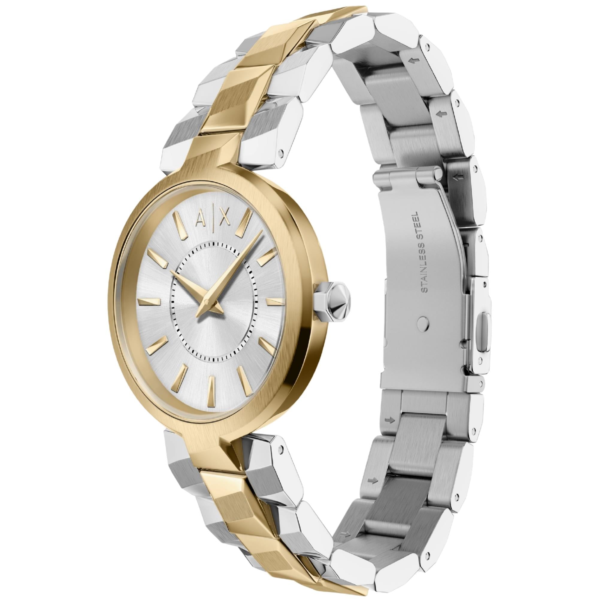 Armani Exchange Audelle 34mm Silver Dial Steel Ladies Quartz Watch AX4406