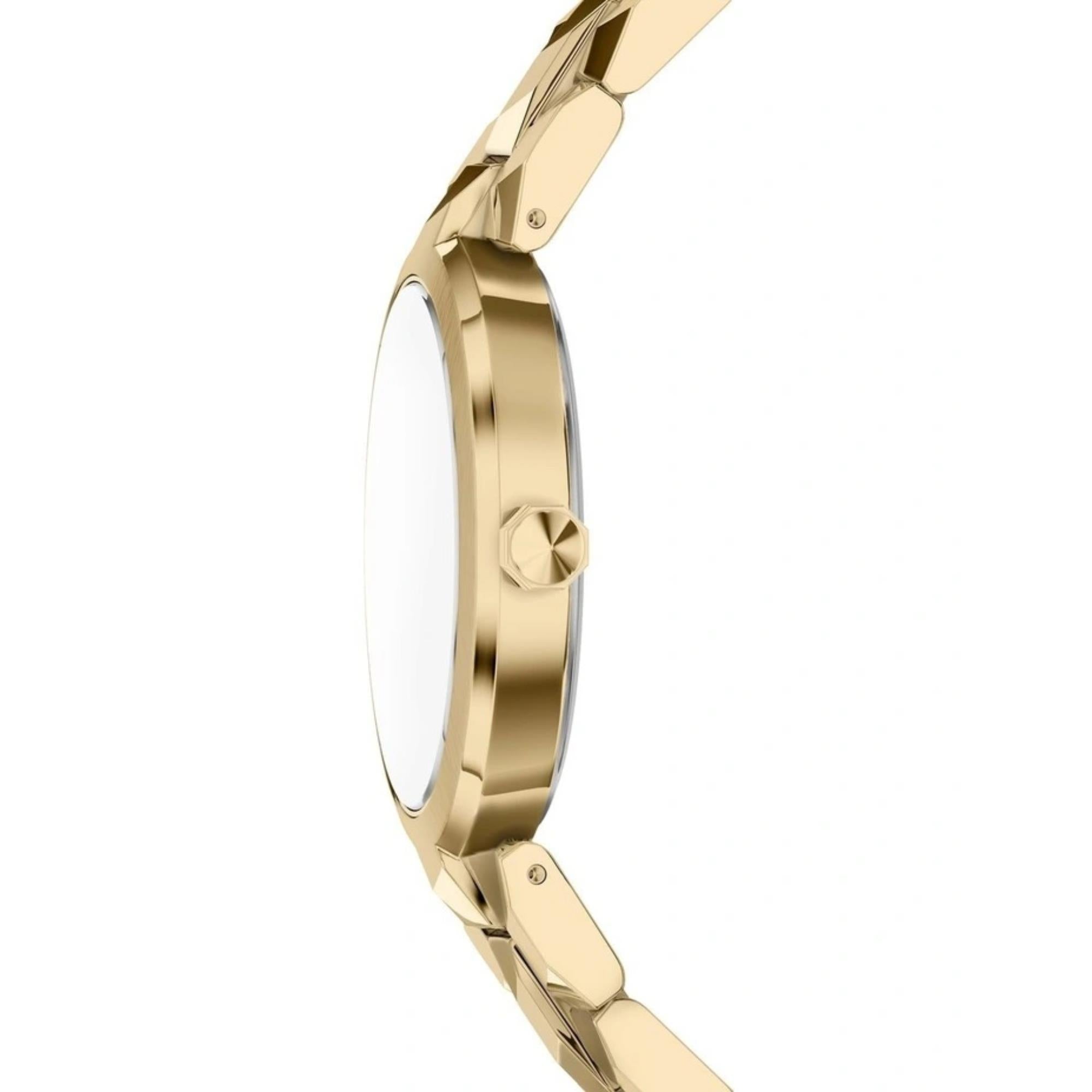 Armani Exchange Audelle 34mm Gold Dial Steel Quartz Watch AX4407