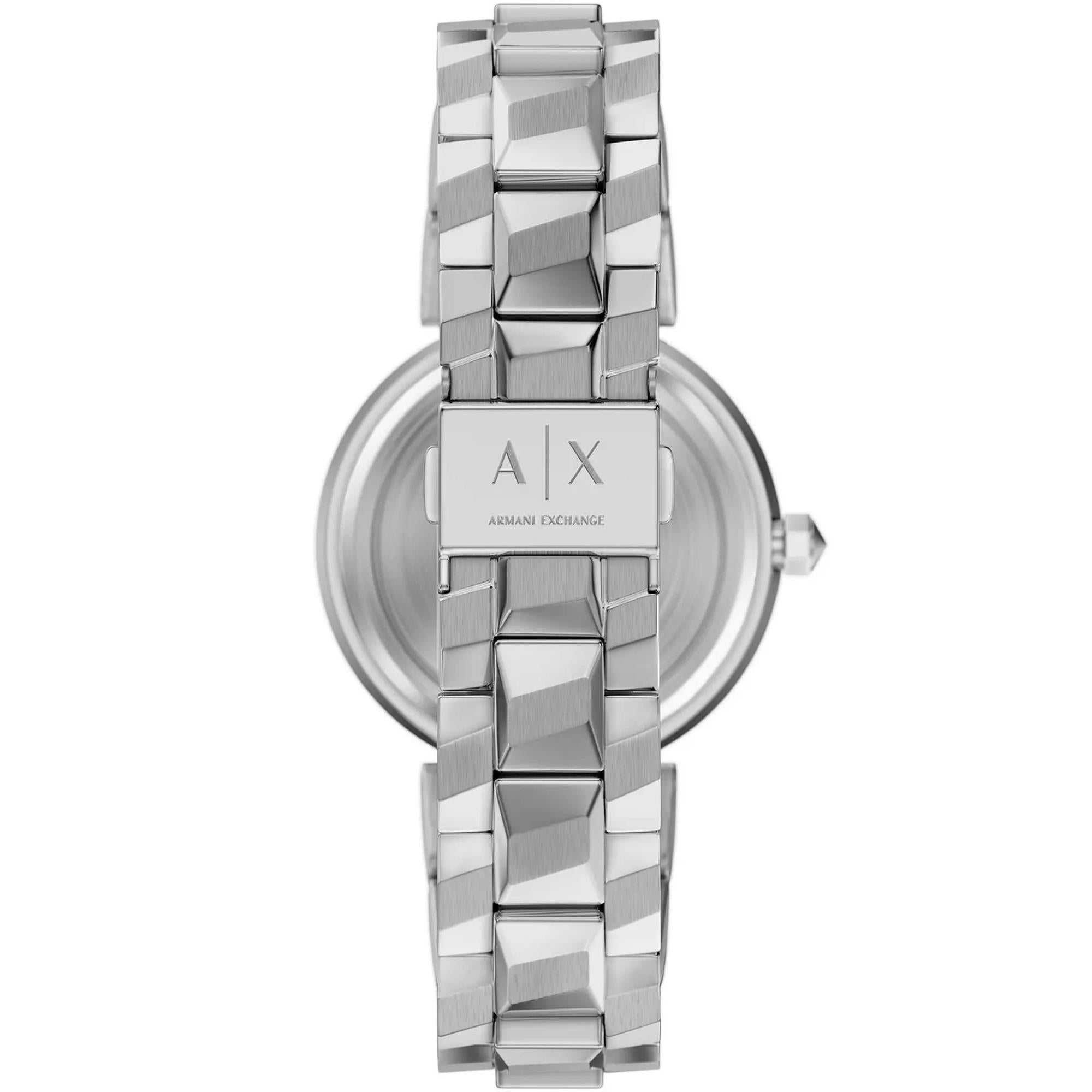 Armani Echange Audelle 34mm Silver Dial Steel Ladies Quartz Watch AX4405