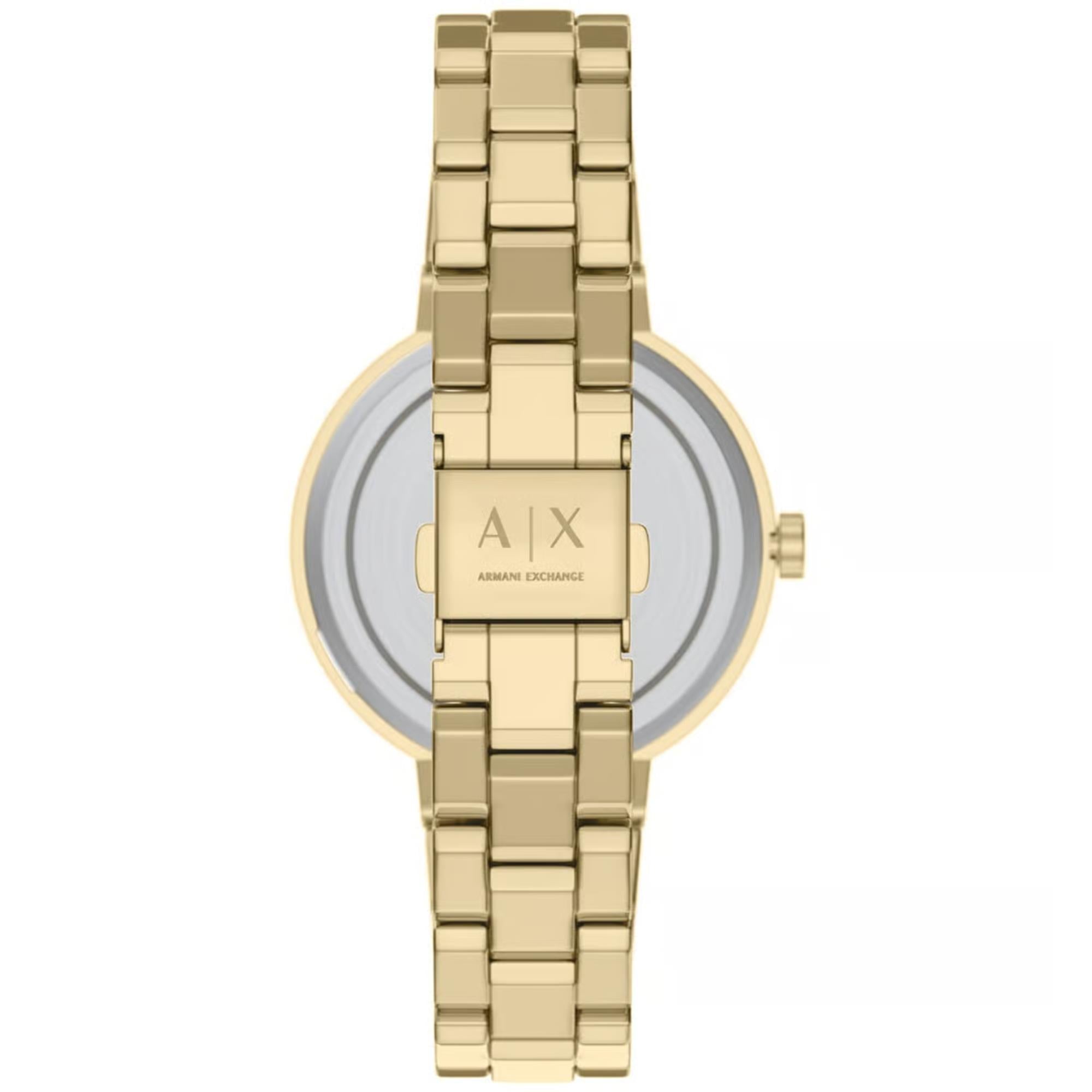Armani Echange Jackie 36mm Pink Dial Steel Ladies Quartz Watch AX5182