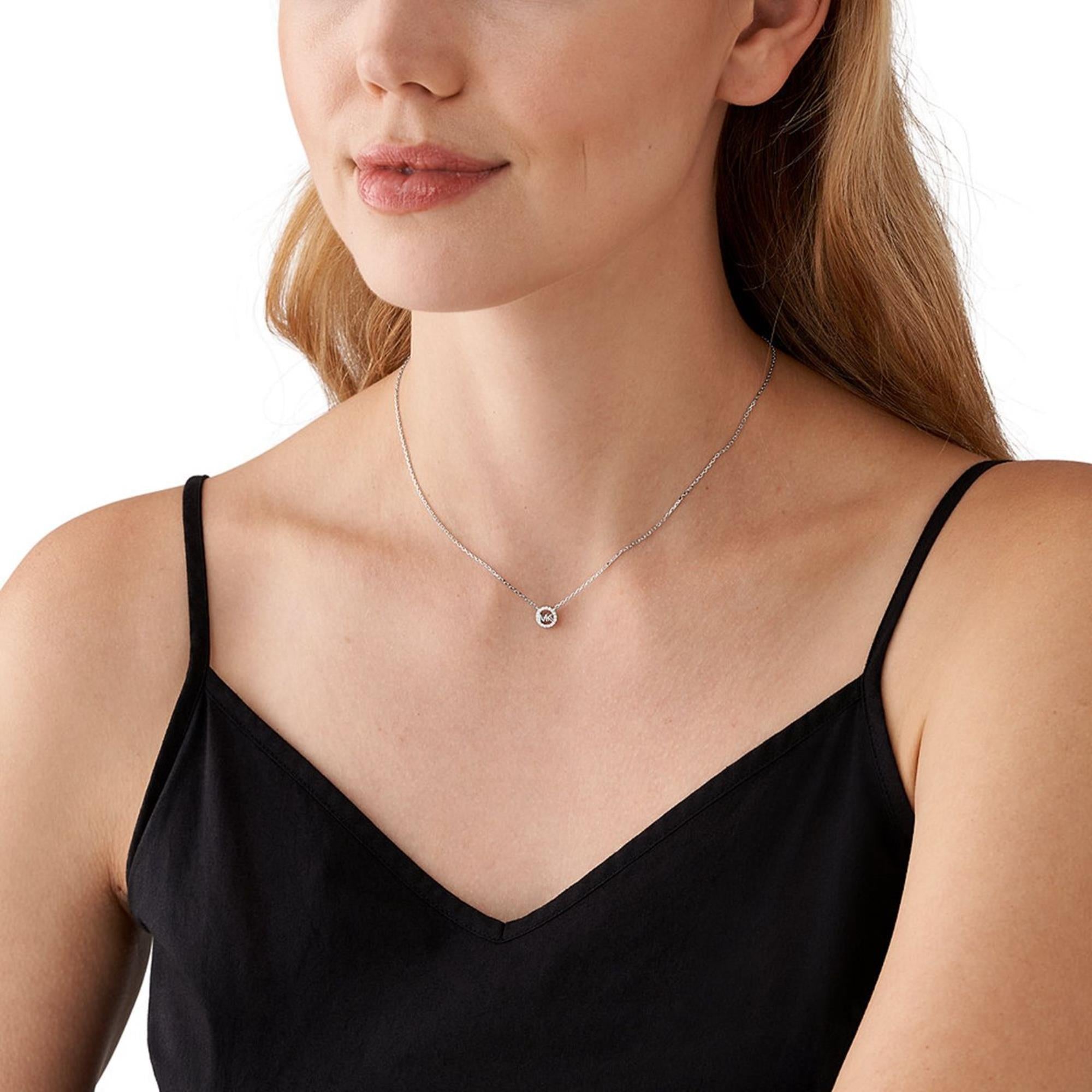 Michael Kors Premium Silver Tone Women's Necklace MKC1726CZ040