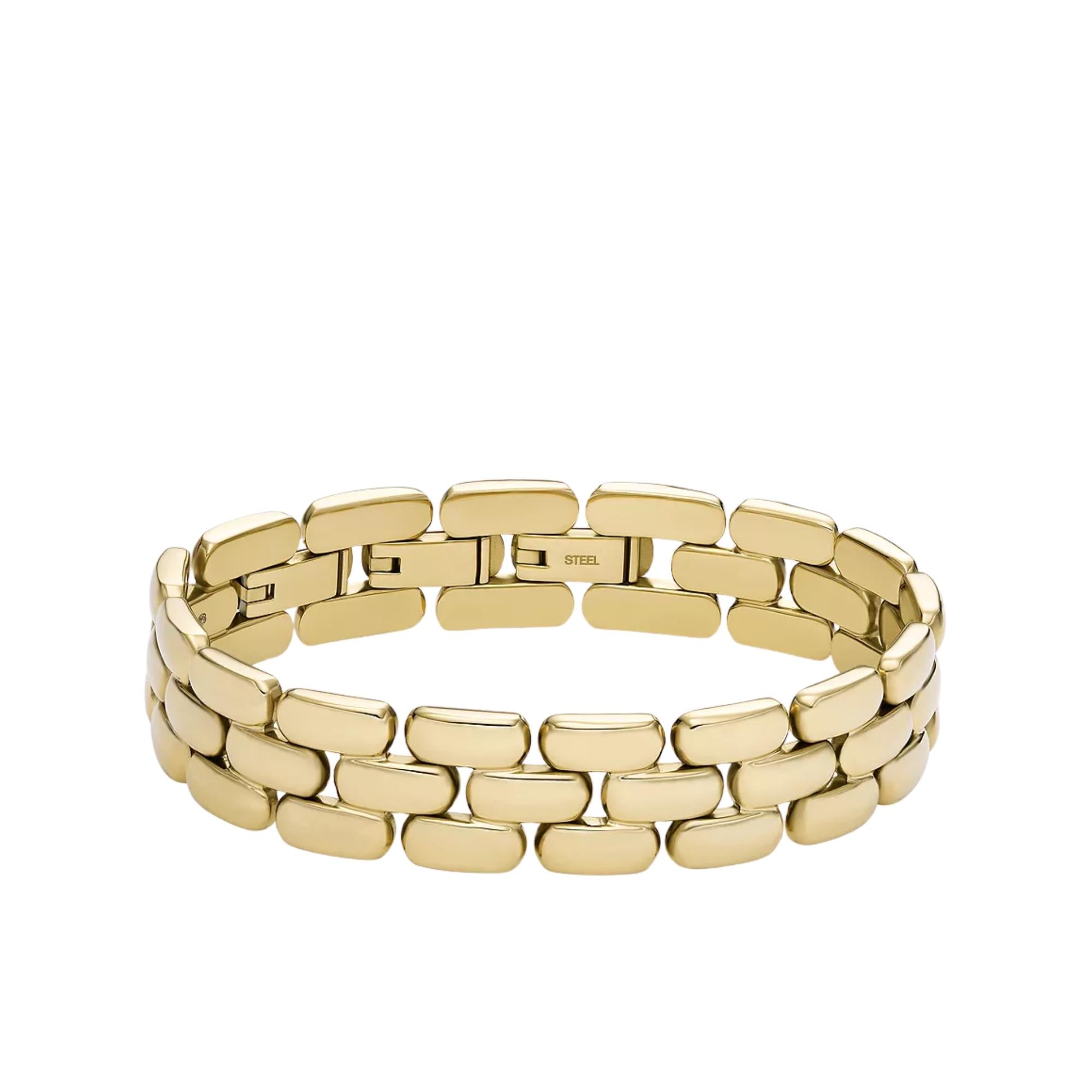 Fossil Arden Watch Links Gold-Tone Stainless Steel Chain Women's Bracelet JF04784710