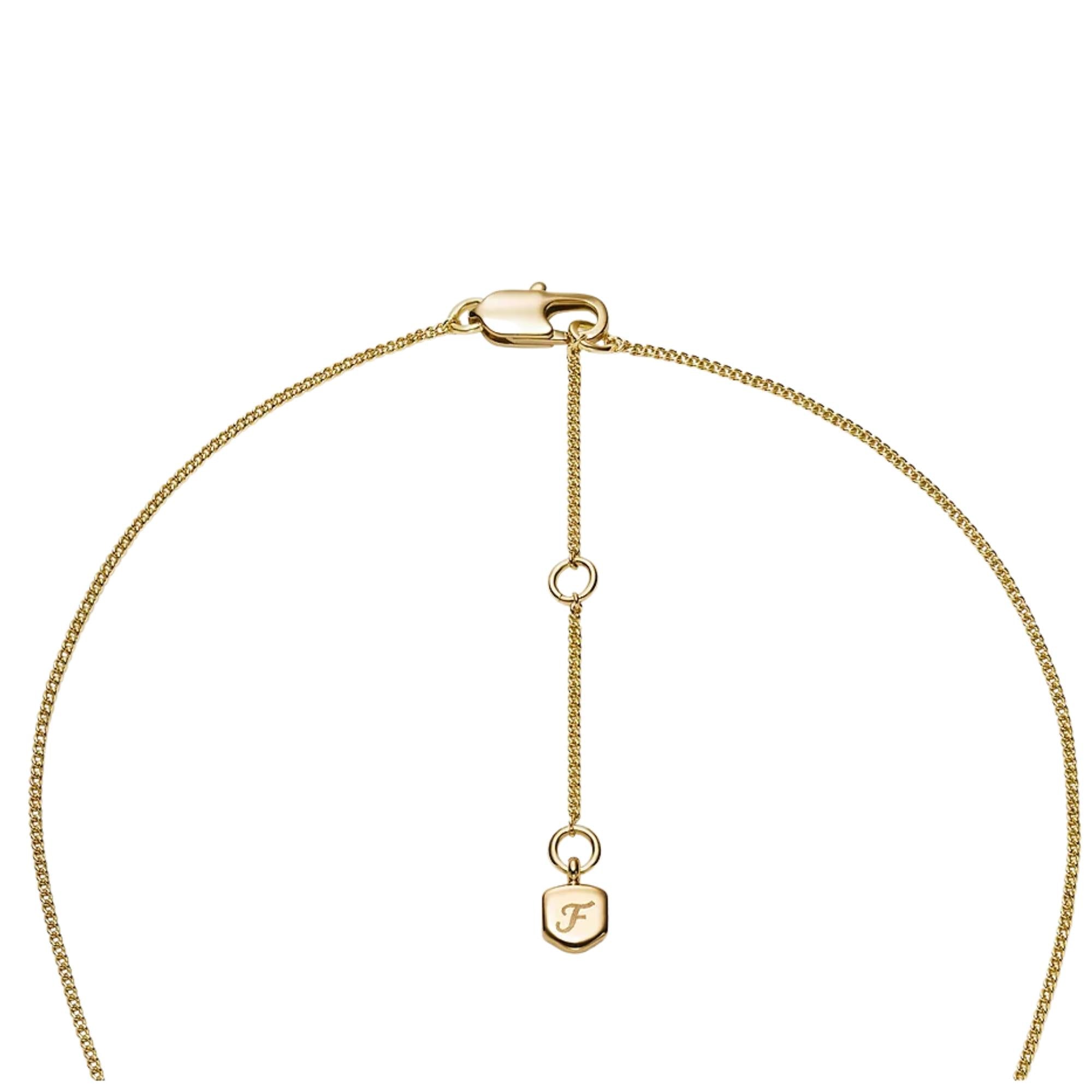 Fossil Ellis Mixed Shapes Gold-Tone Brass Pendant Women's Necklace JA7295710