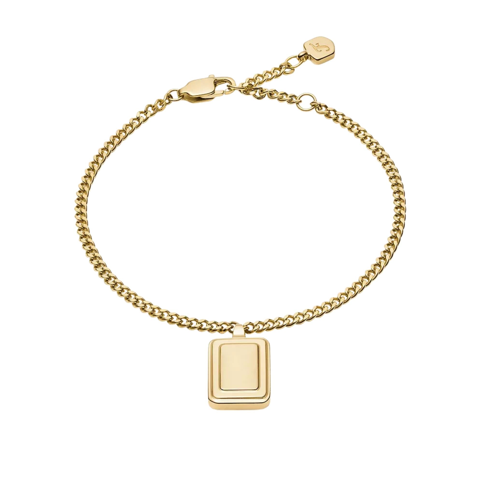 Fossil Raquel Gold-Tone Stainless Steel Chain Women's Bracelet JF04953710