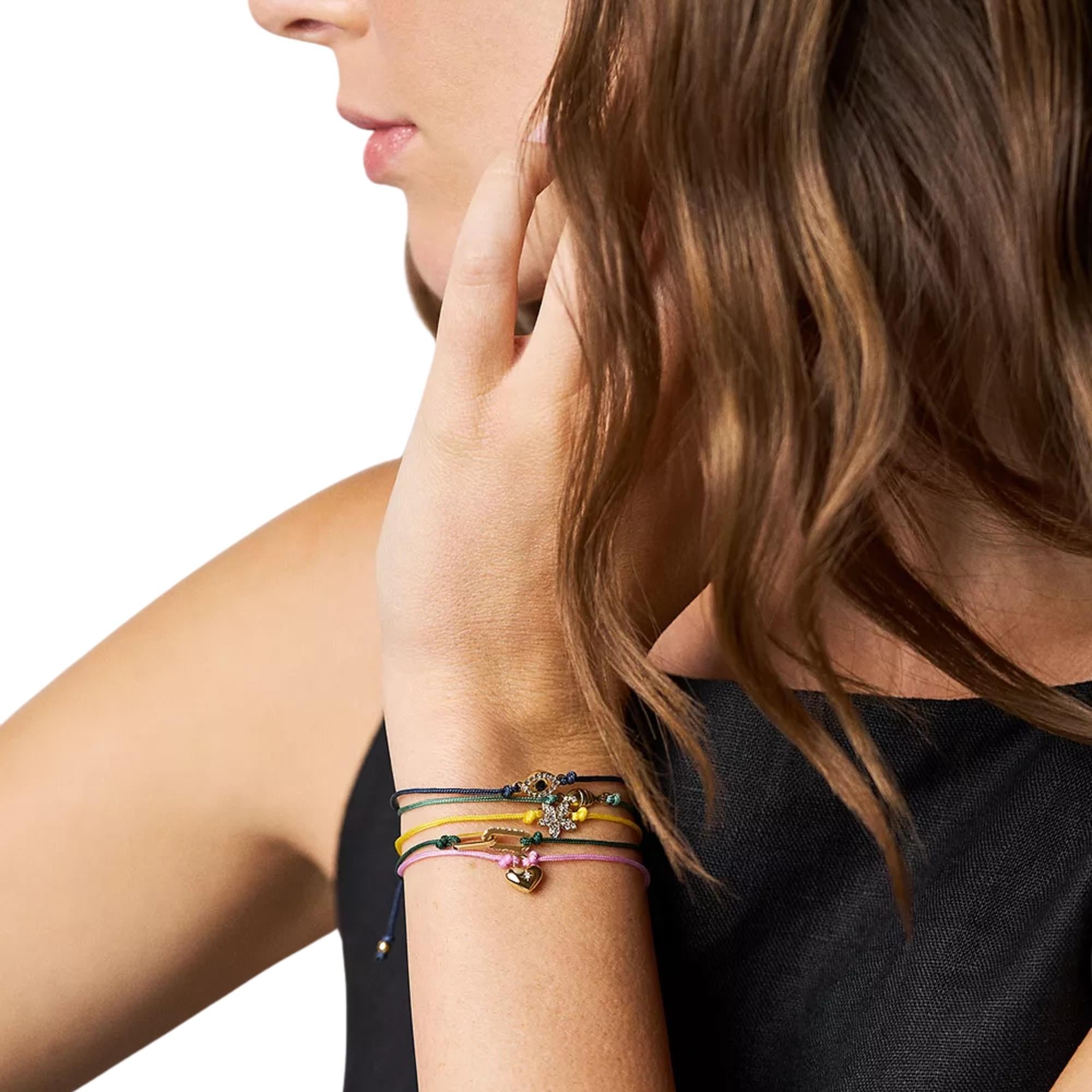Fossil Sutton Mini Moments Dusty Pink Gold-Tone Brass Heart Women's Bracelet JA7314710