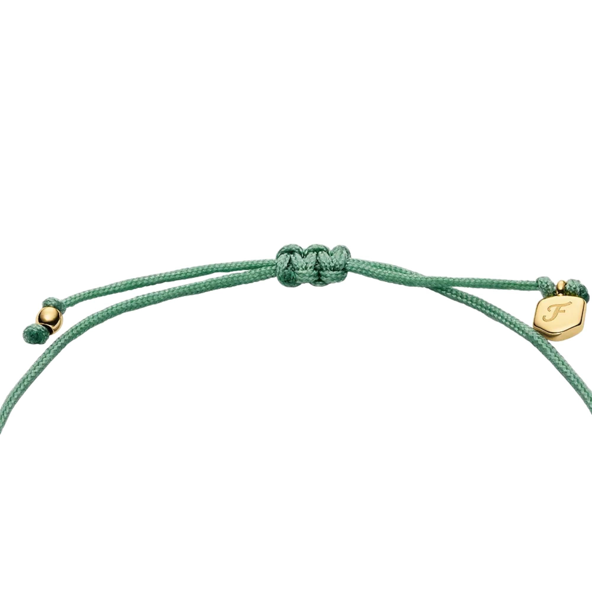 Fossil Sutton Mini Moments Seafoam Green Gold-Tone Brass Fish Women's Bracelet JA7310710