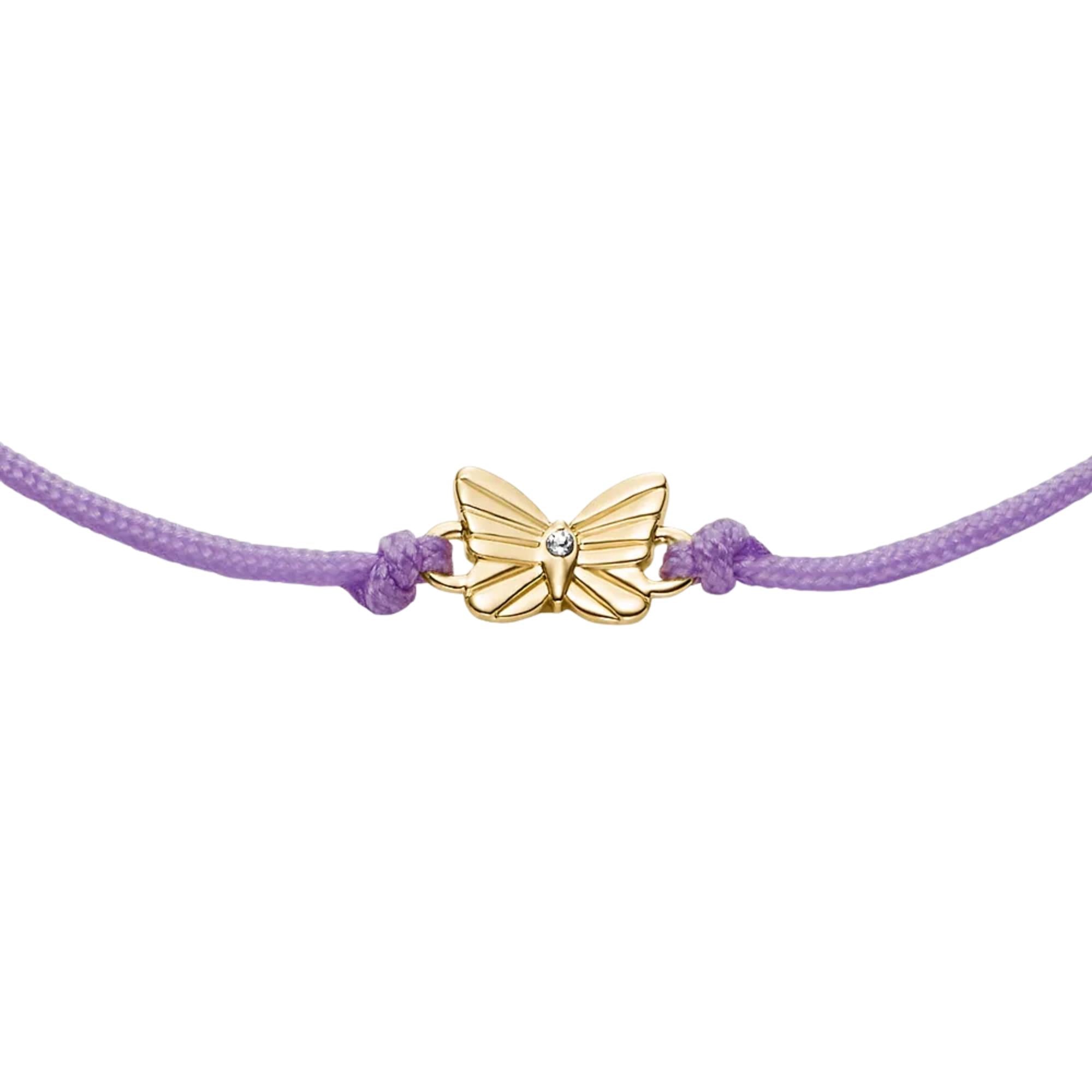 Fossil Sutton Mini Moments Lavender Gold-Tone Brass Butterfly Women's Bracelet JA7309710