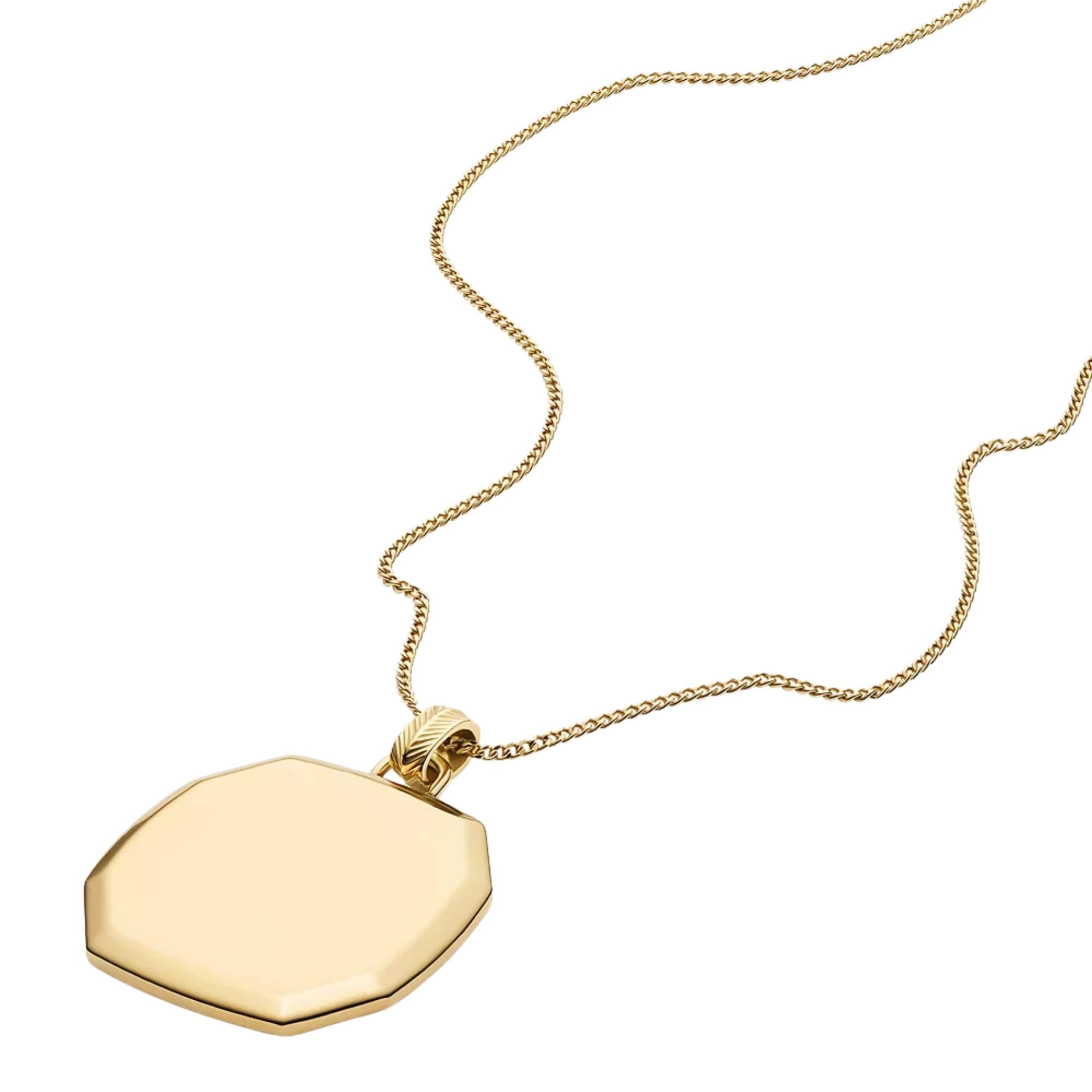 Fossil Harlow Gold-Tone Stainless Steel Pendant Women's Necklace JF04961710