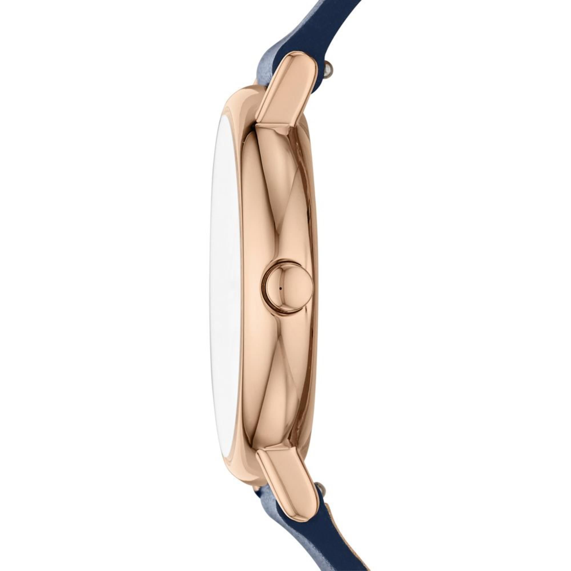 Skagen Signatur Lille Quartz White Dial Leather Strap Women's Watch SKW2838