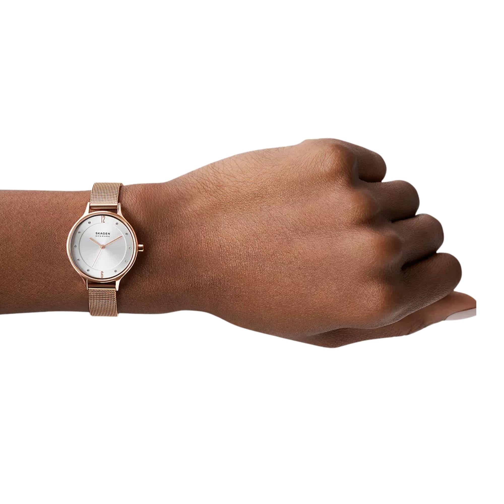 Skagen Anita Lille Quartz White Silver Dial Steel Strap Women's Watch SKW2151