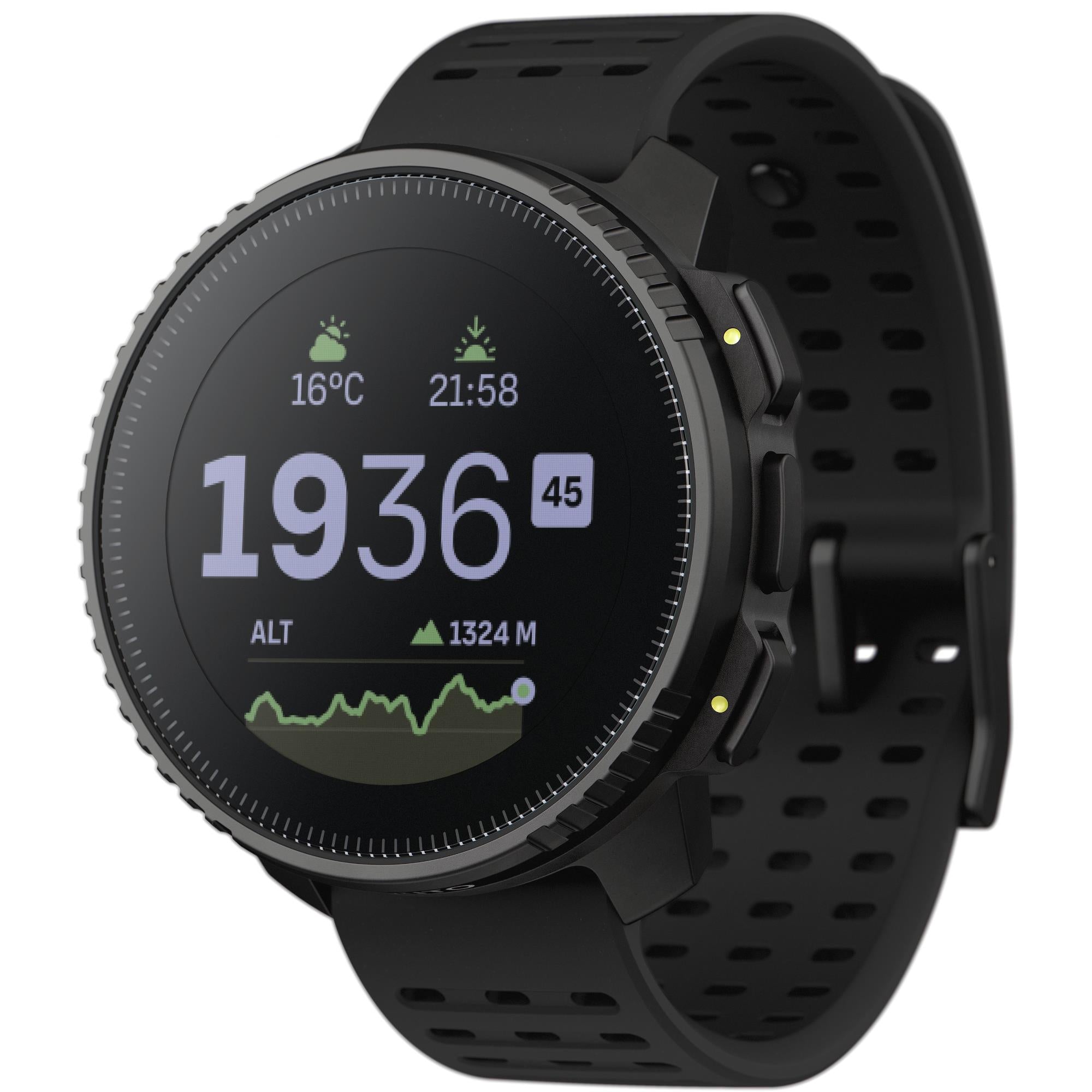 Suunto Vertical All Black Digital Silicone Strap Unisex Smart Watch SS050862000