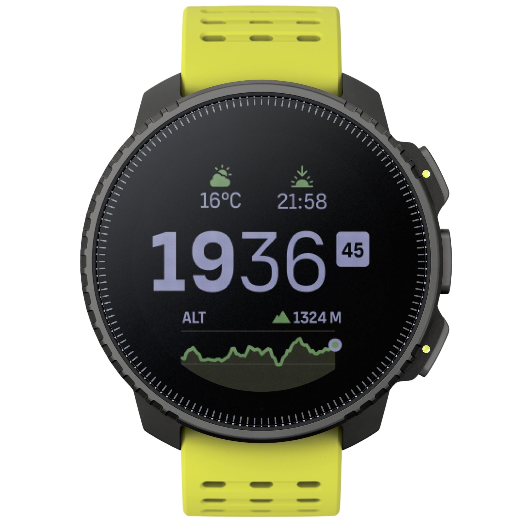 Suunto Vertical Black Lime Digital Silicone Strap Unisex Smart Watch SS050864000