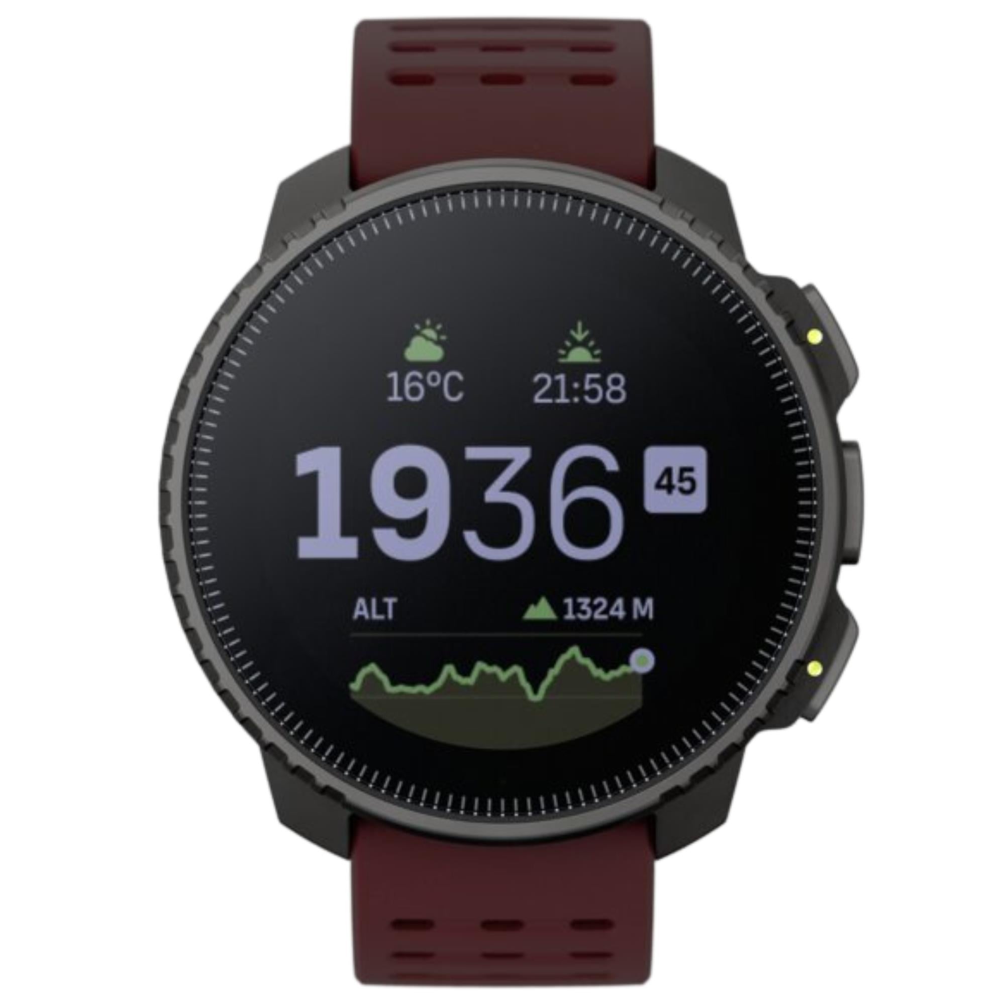 Suunto Vertical Black Ruby Digital Silicone Strap Unisex Smart Watch SS050865000