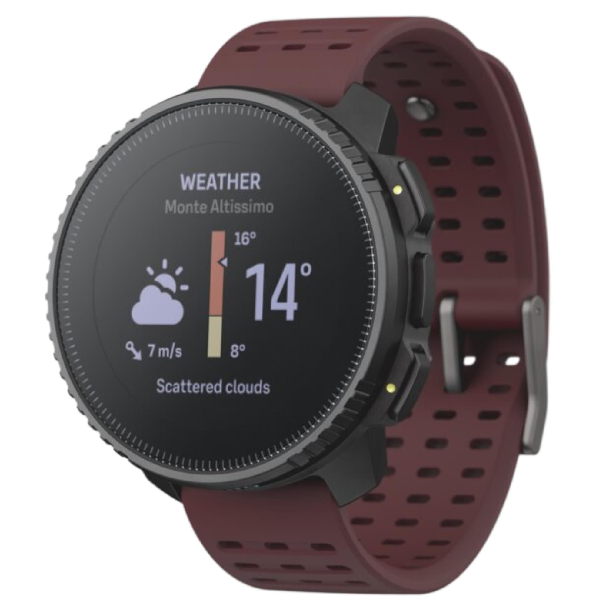 Suunto Vertical Black Ruby Digital Silicone Strap Unisex Smart Watch SS050865000