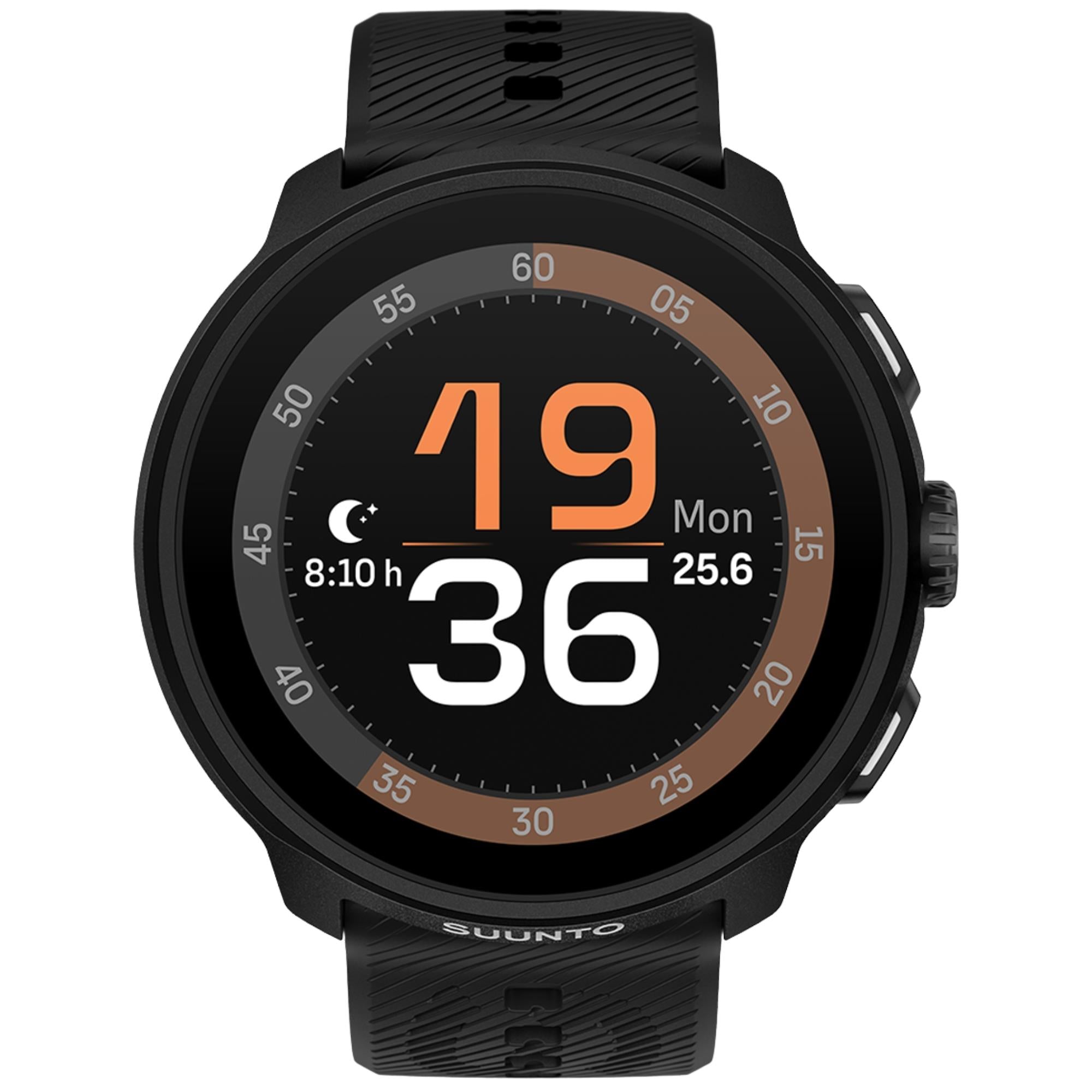 Suunto Run All Black Digital Silicone Strap Unisex Smart Watch SS051272000