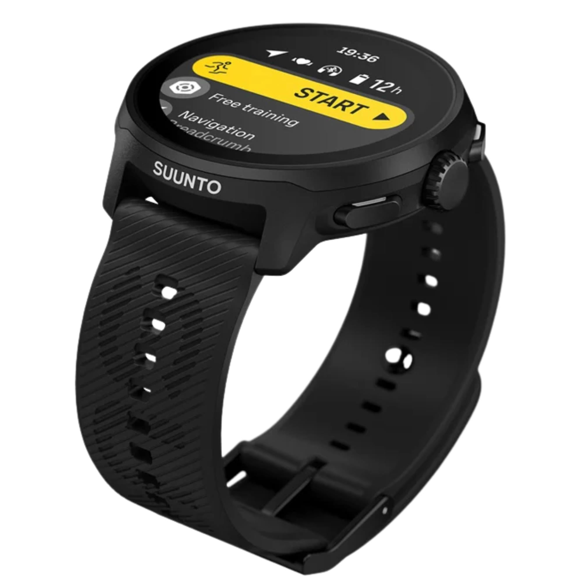 Suunto Run All Black Digital Silicone Strap Unisex Smart Watch SS051272000