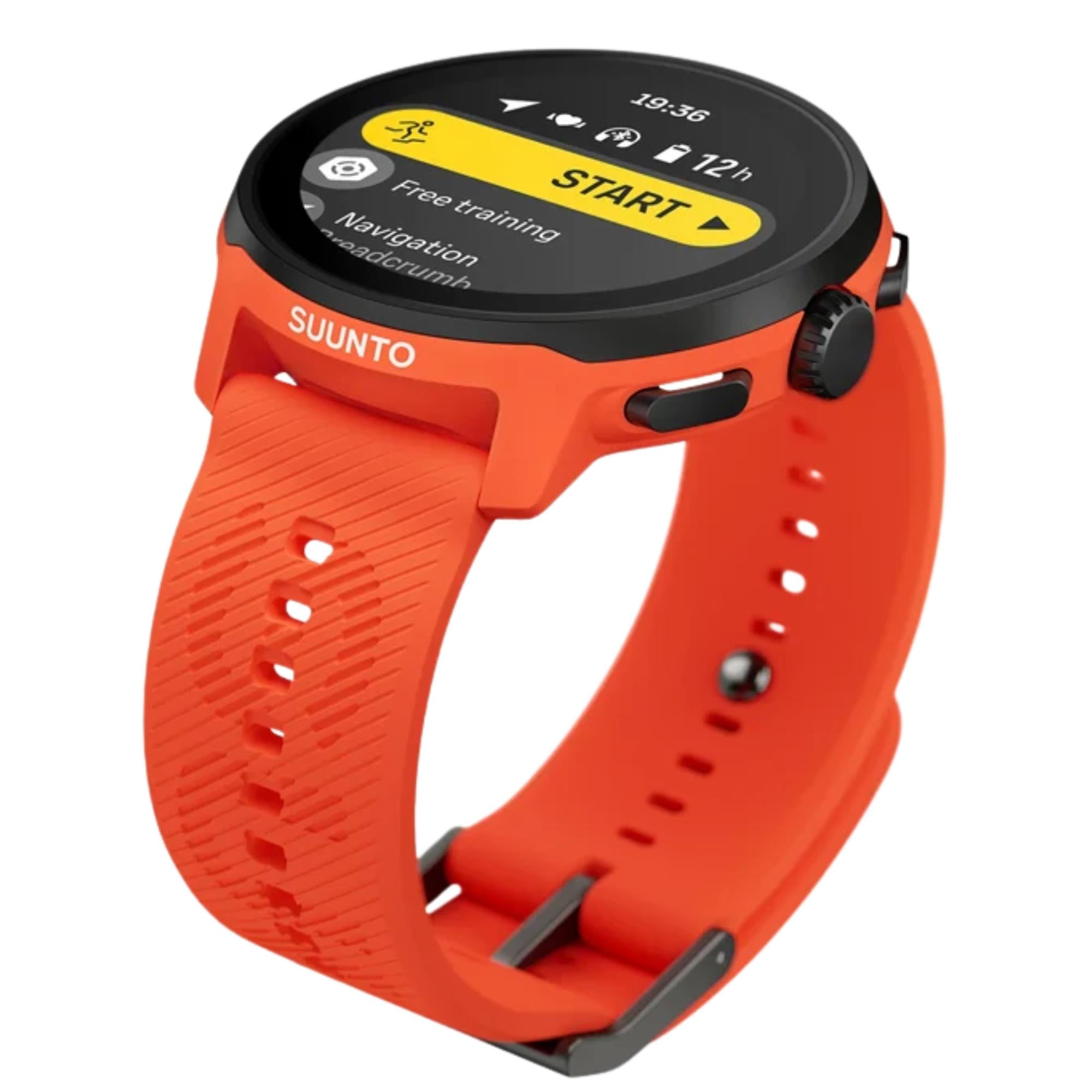 Suunto Run Coral Orange Digital Silicone Strap Unisex Smart Watch SS051275000