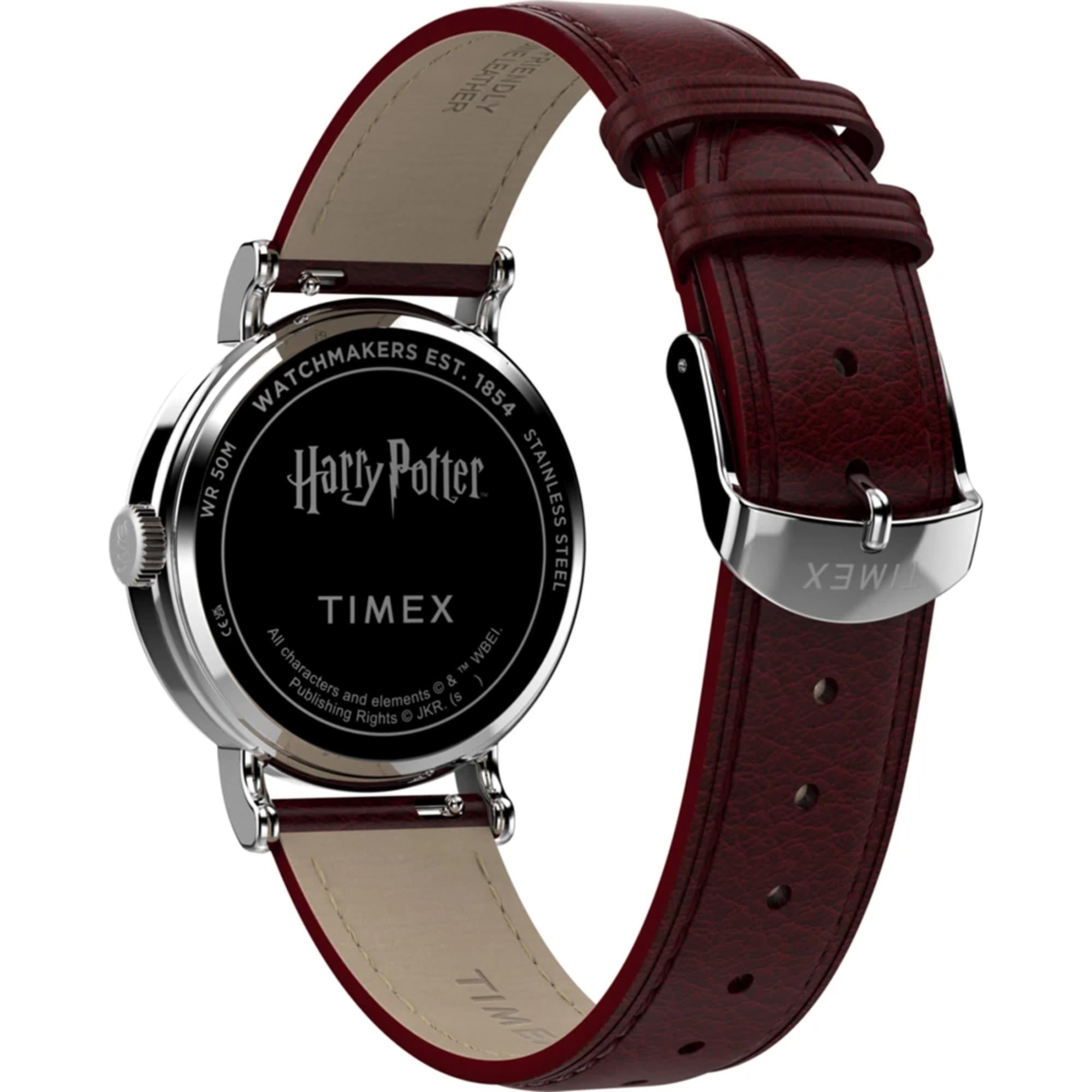 Timex Harry Potter x Timex Weekender 37mm Silver Dial Leather Mens Quartz Watch TW2Y76200