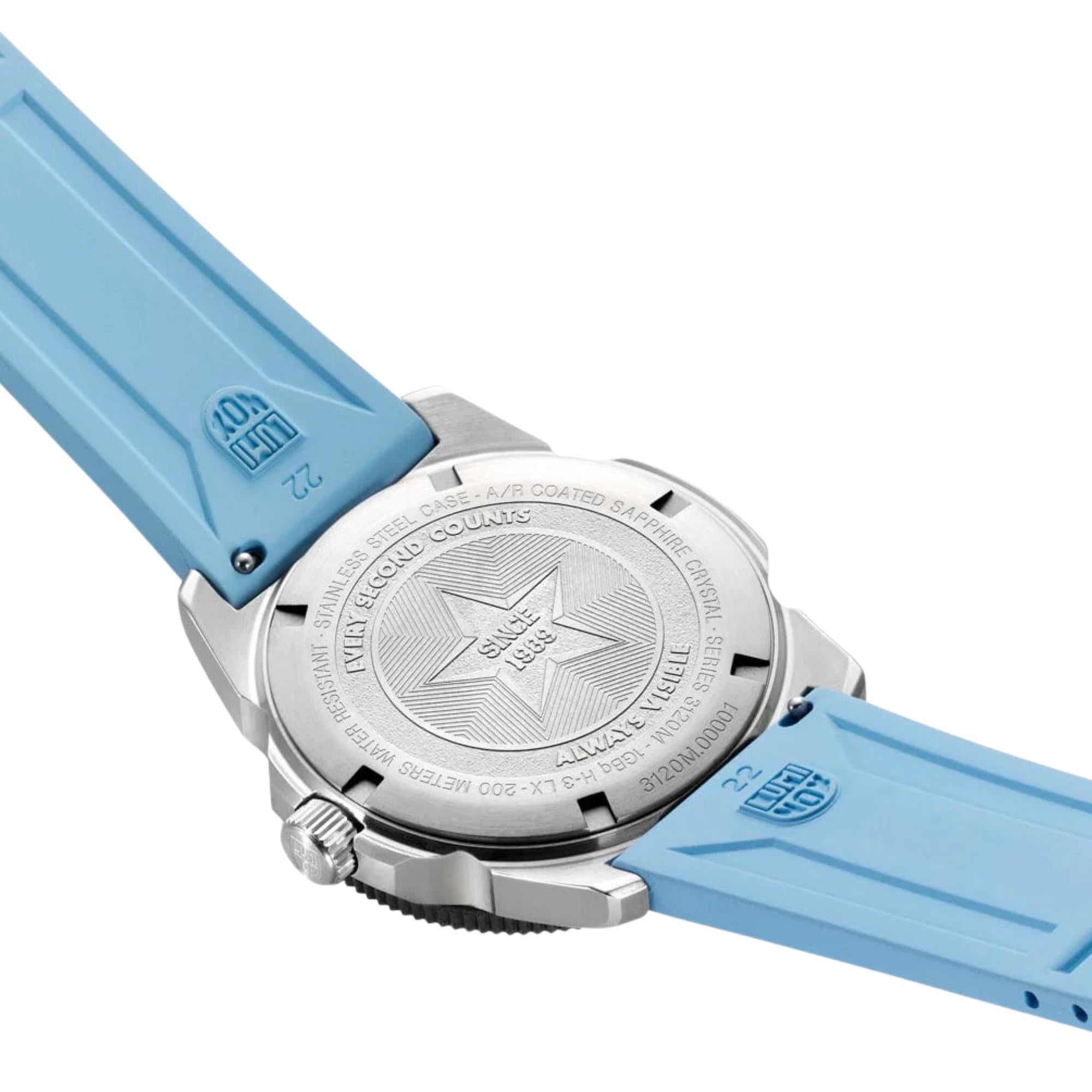 Luminox Pacific Diver Ripple Mother Of Pearl Dial Rubber Watch XS.3124M