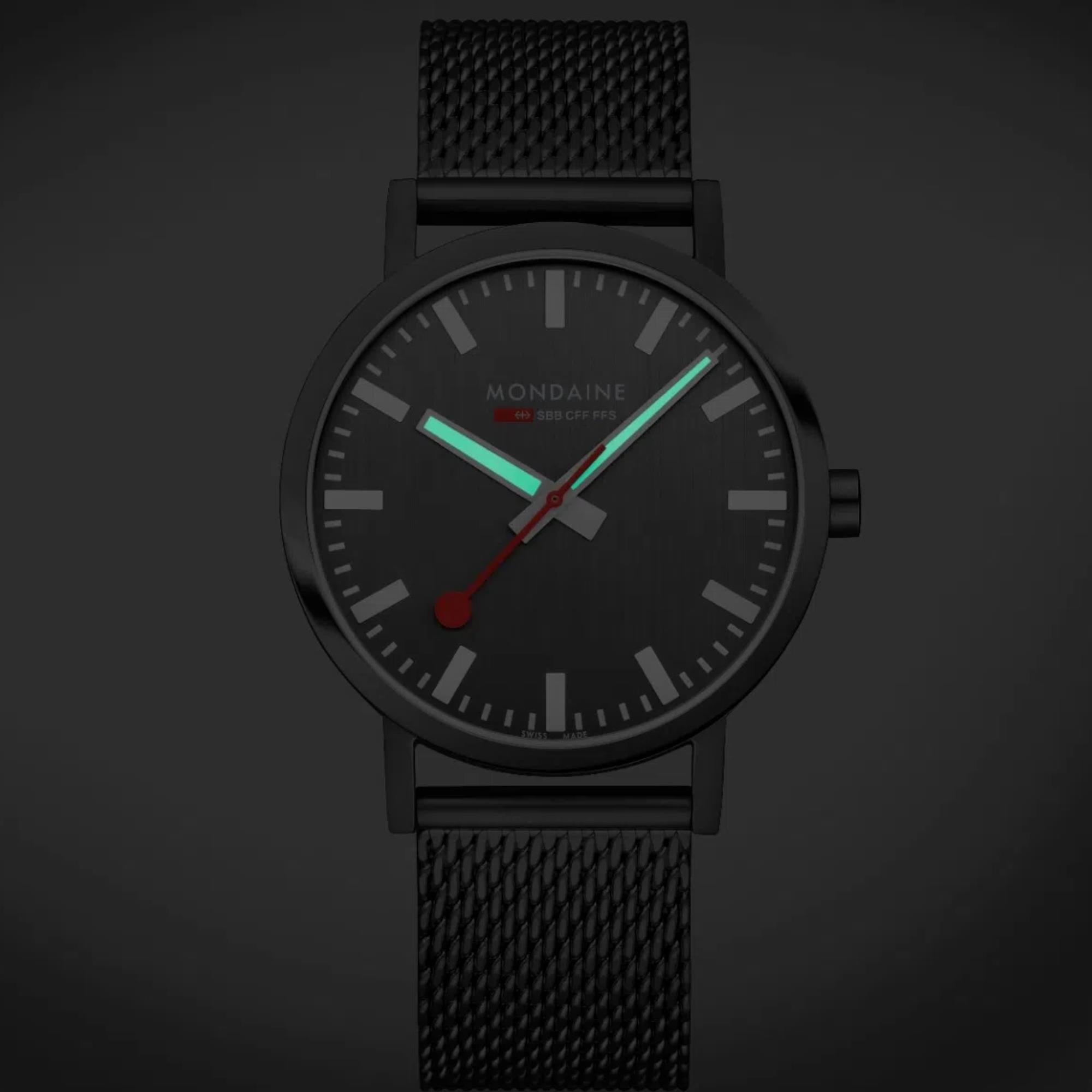 Mondaine Classic Anthracite Grey Dial Steel Strap Men's Watch A660.30360.81SBM