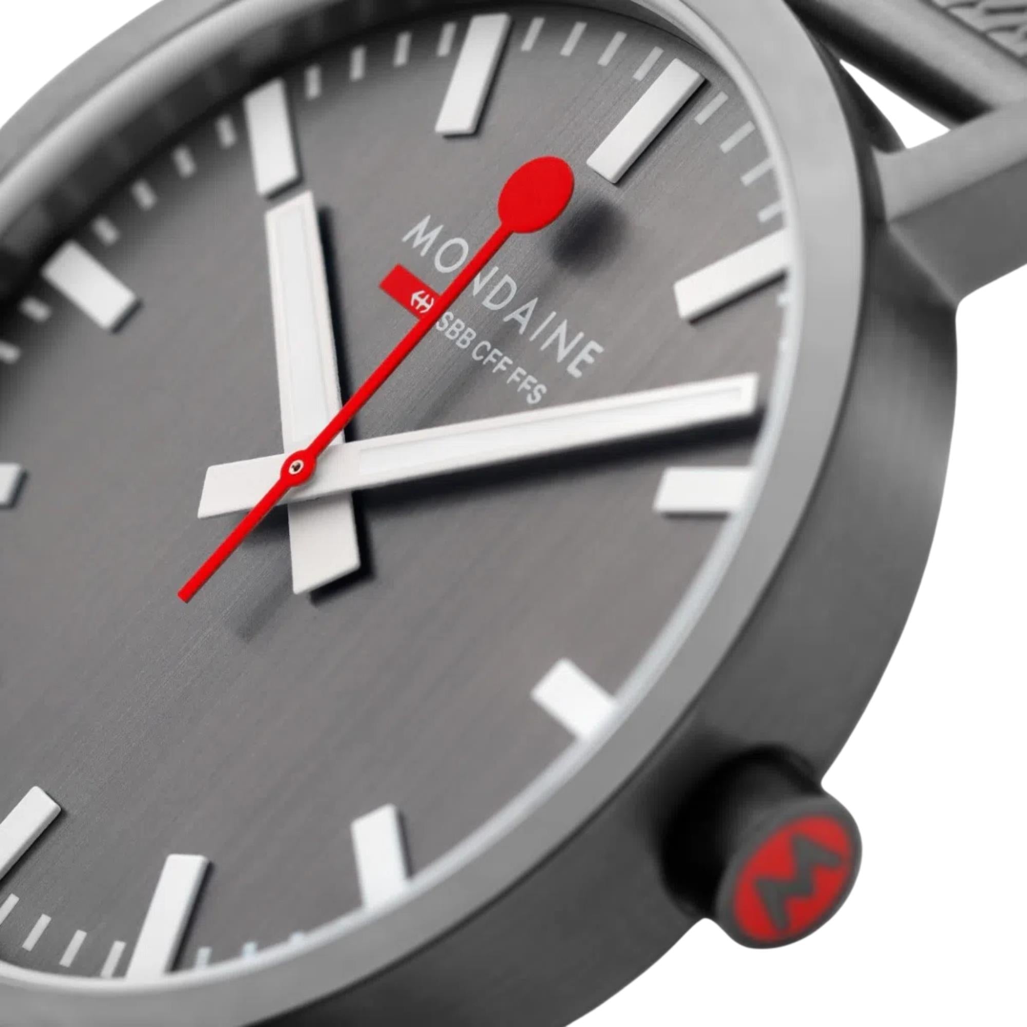 Mondaine Classic Anthracite Grey Dial Steel Strap Men's Watch A660.30360.81SBM