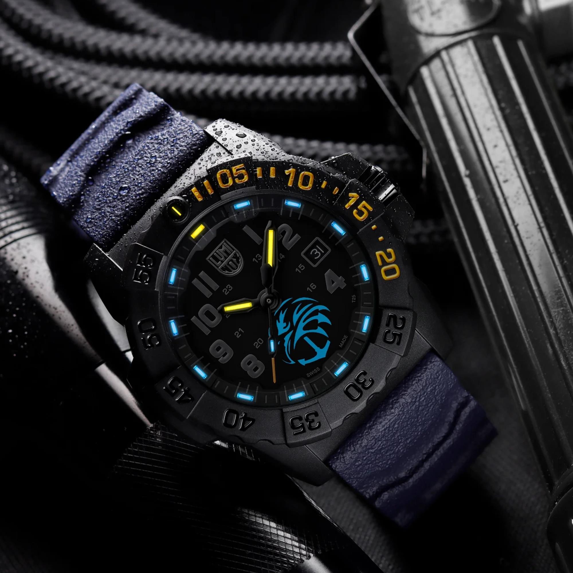 Luminox Navy Seal Foundation “The Guardian” Limited Edition Black Dial Rubber Strap Men's Watch XS.3505.NSF.N