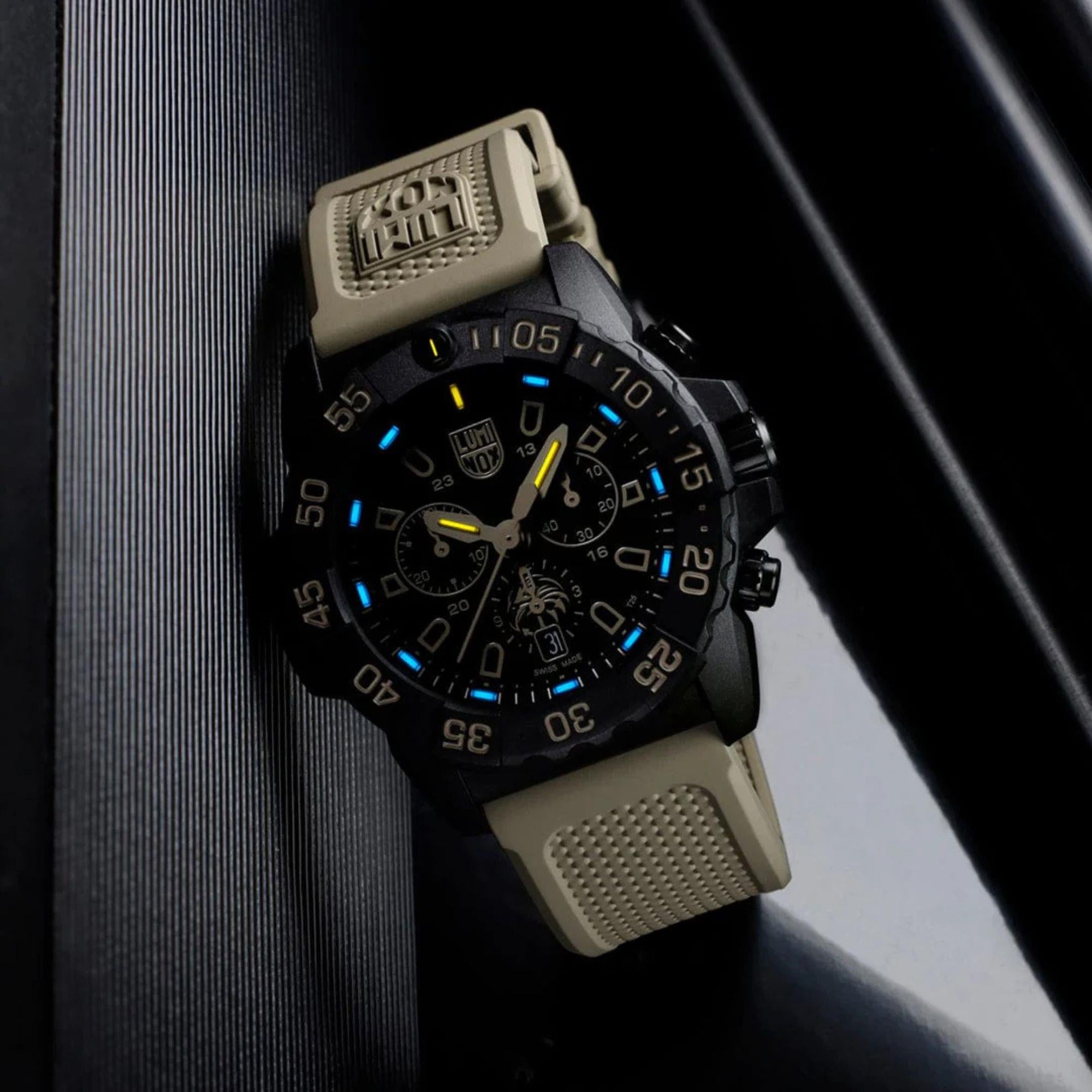 Luminox Navy Seal Foundation Chronograph Black Dial Rubber Strap Men's Watch XS.3590.NSF.2
