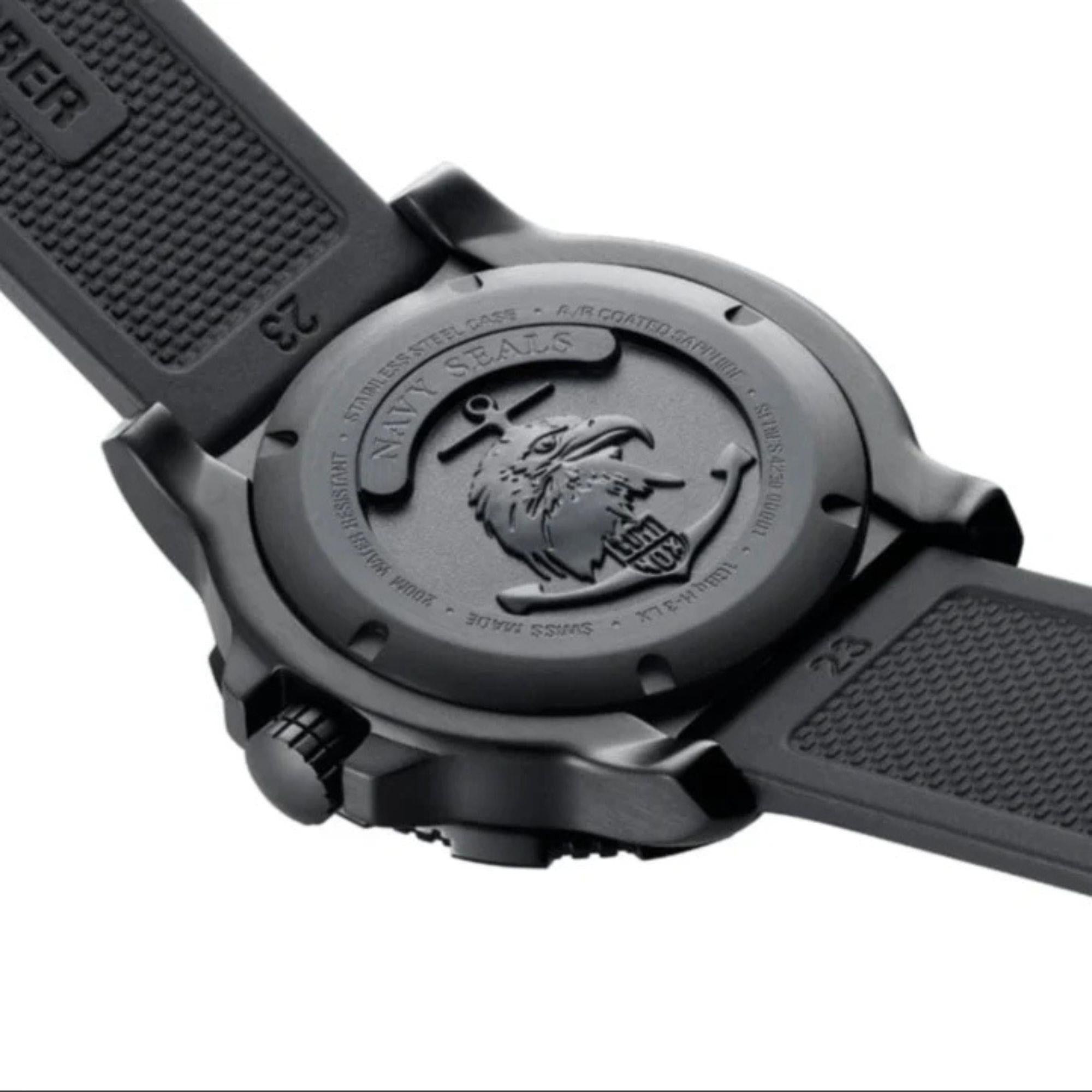 Luminox Navy Seal 45mm Black Dial Rubber Mens Quartz Watch XS.4231.2