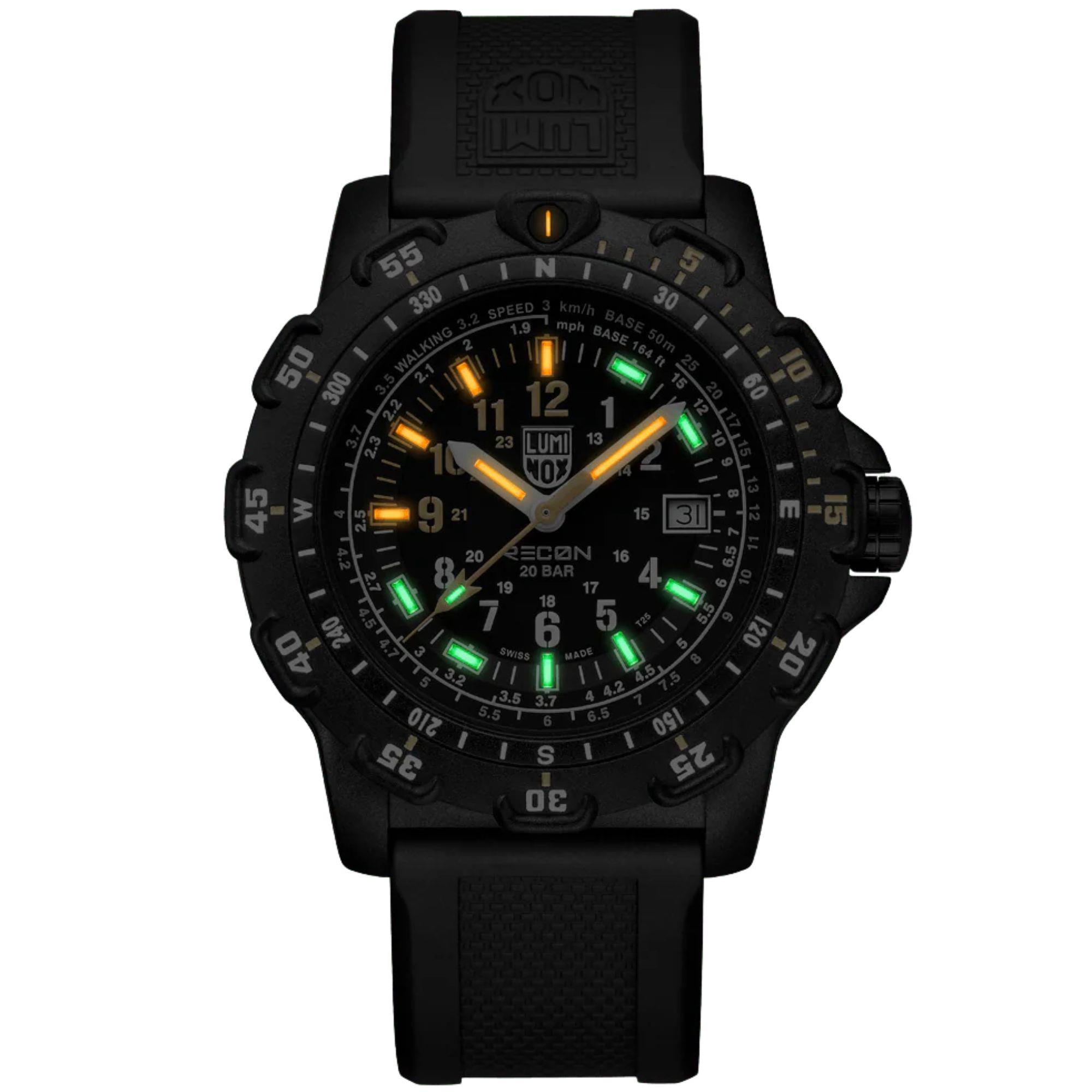 Luminox RECON 45mm Black Dial Rubber Mens Quartz Watch XL.8825.H.2