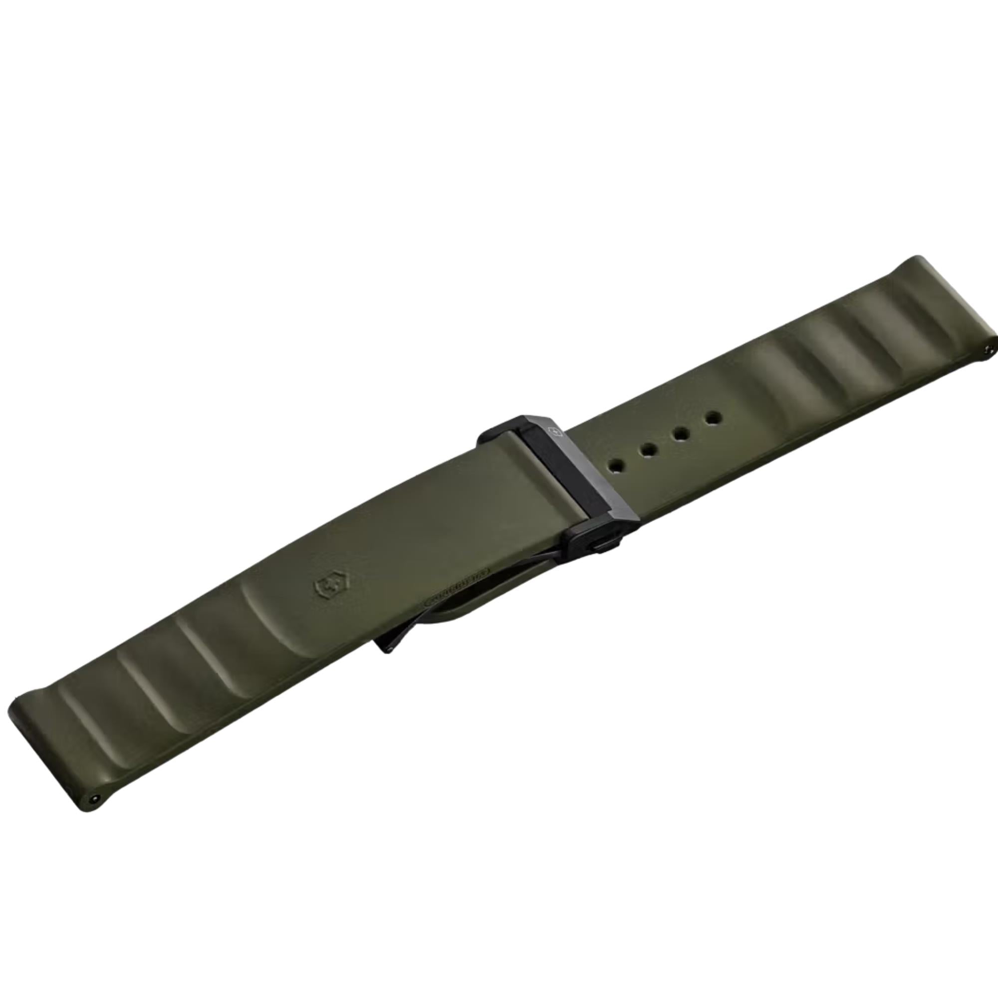 Victorinox Genuine Rubber 21mm Green Watch Strap D2-DC V.60057