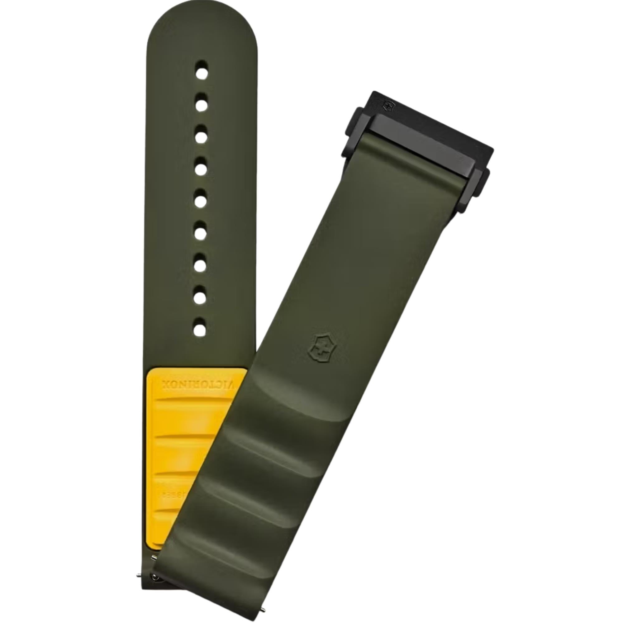 Victorinox Genuine Rubber 21mm Green Watch Strap D2-DC V.60057