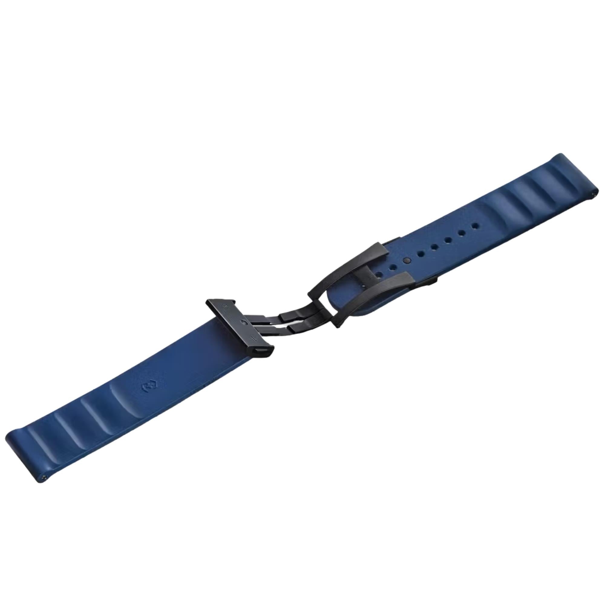 Victorinox Genuine Rubber 21mm Blue Watch Strap D2-DC V.60058
