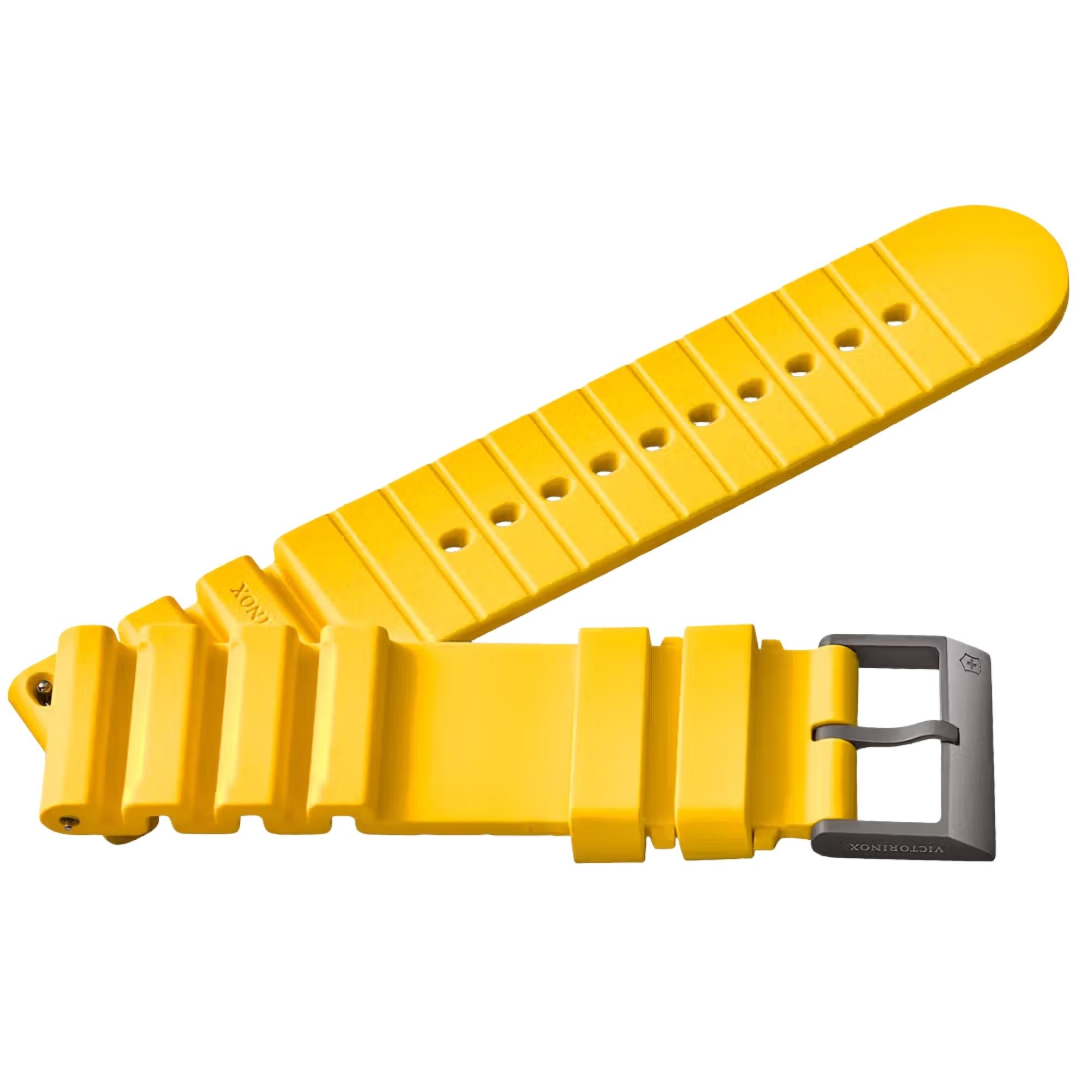 Victorinox Genuine Rubber 21mm Yellow Watch Strap D3 V.60062