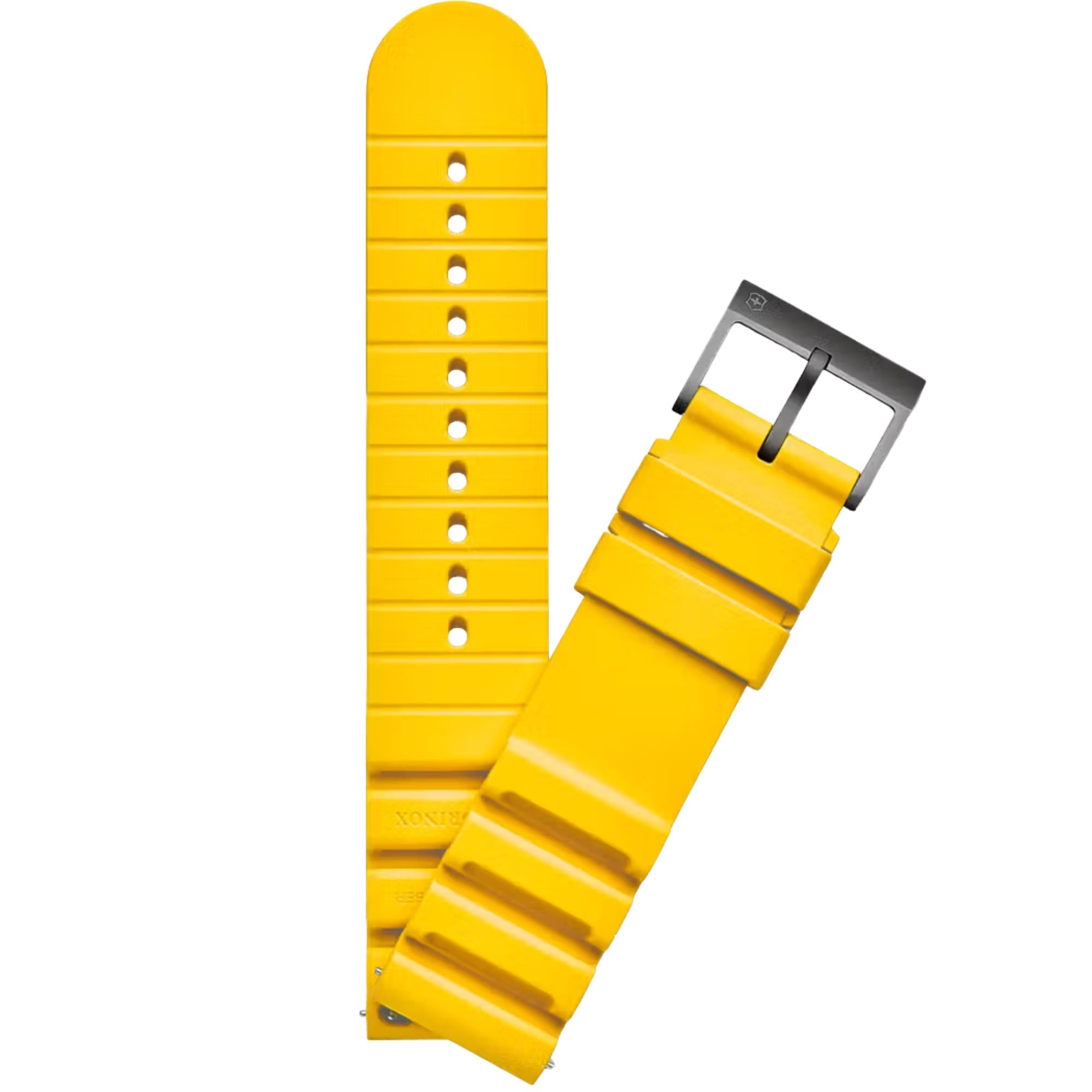 Victorinox Genuine Rubber 21mm Yellow Watch Strap D3 V.60062