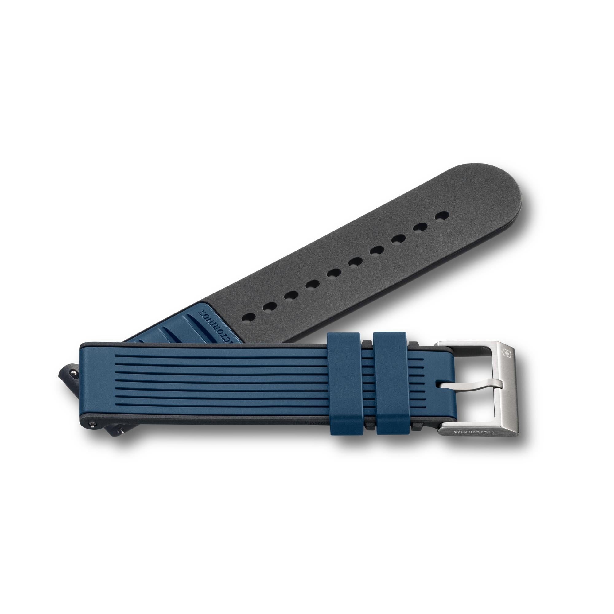 Victorinox Genuine Rubber 21mm Blue Watch Strap D4 V.60070