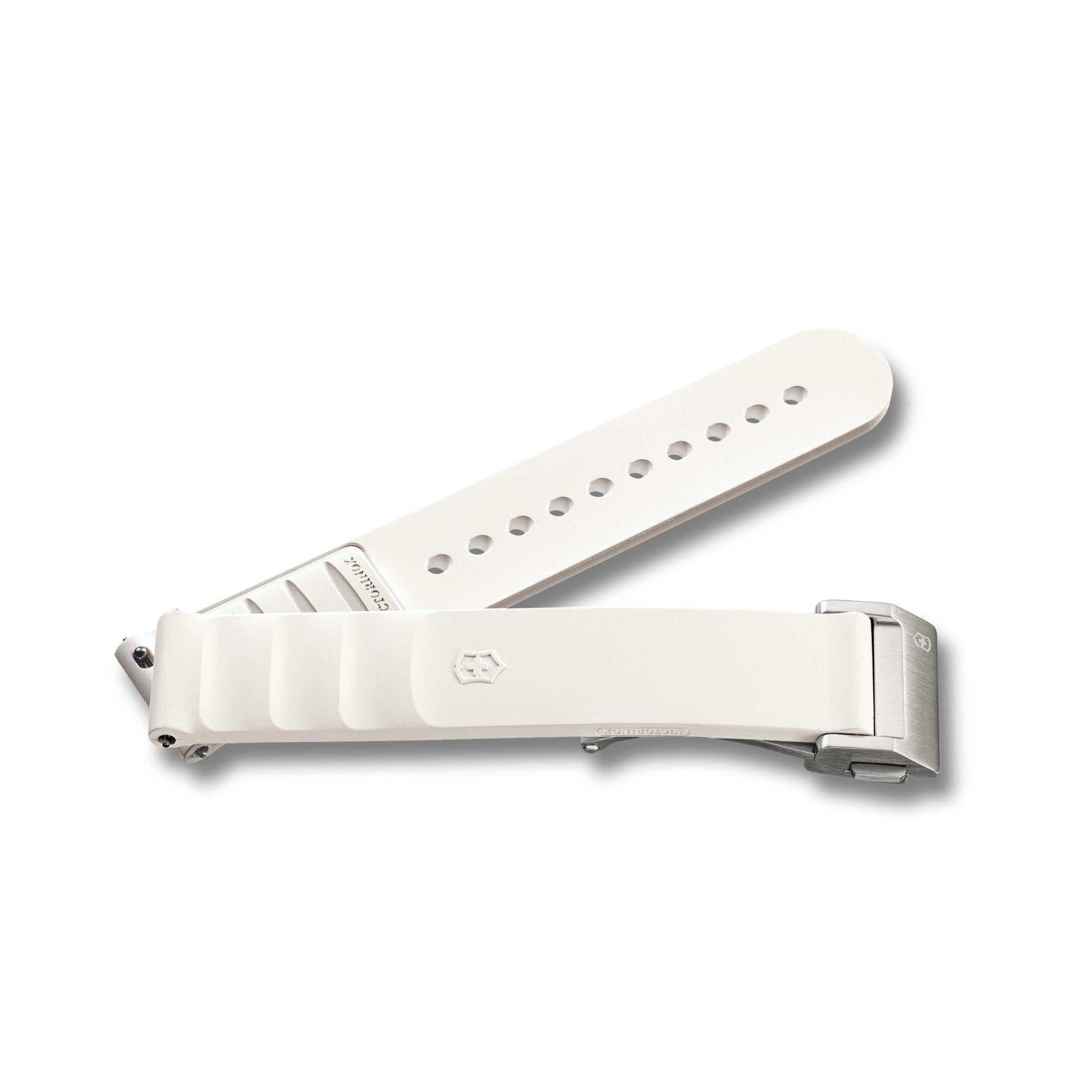 Victorinox Genuine Rubber 16mm White Small Watch Strap D2-DC V.60075