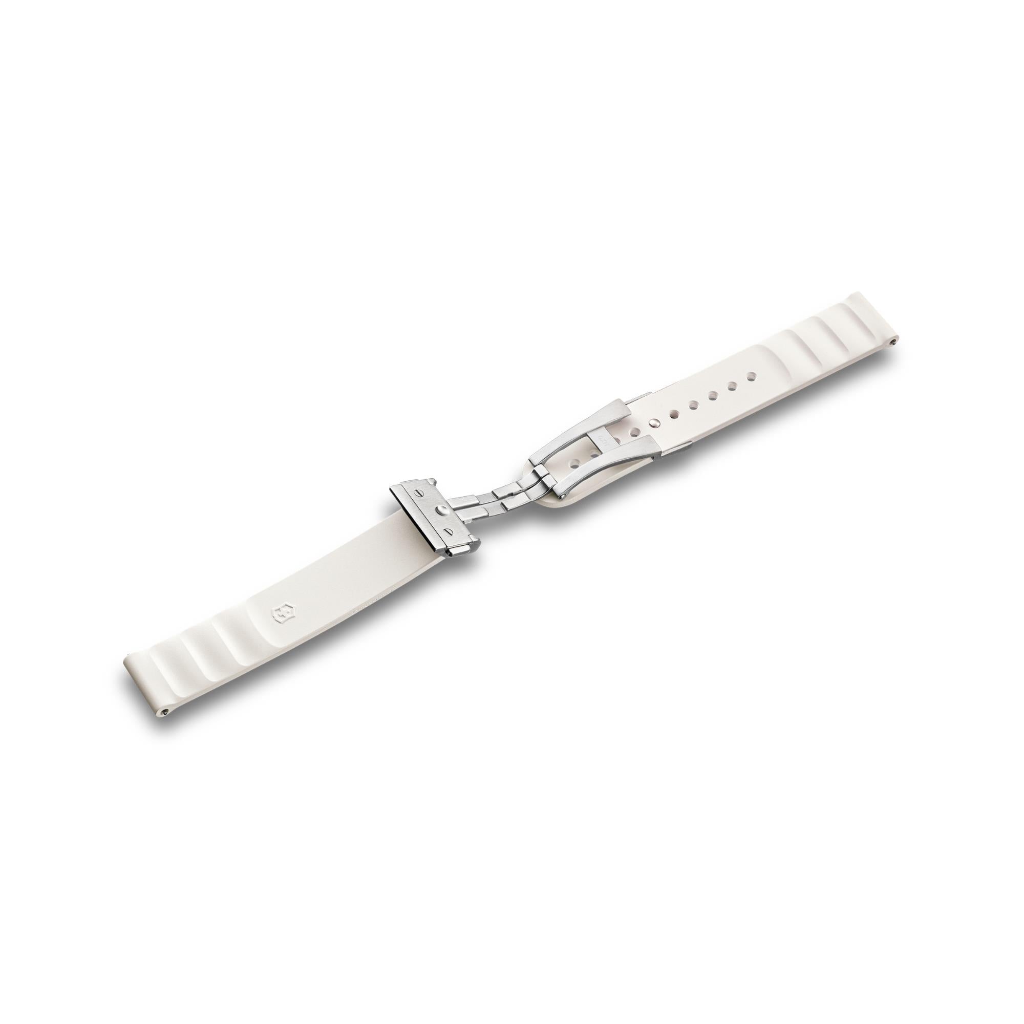 Victorinox Genuine Rubber 16mm White Small Watch Strap D2-DC V.60075