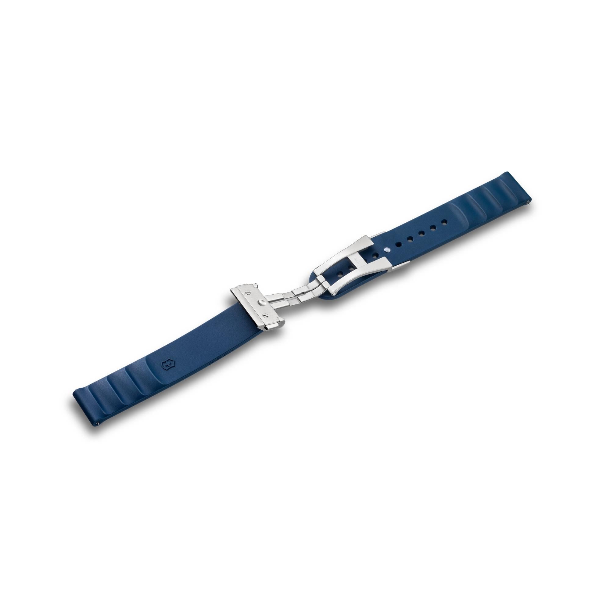 Victorinox Genuine Rubber 16mm Blue Small Watch Strap D2-DC V.60076