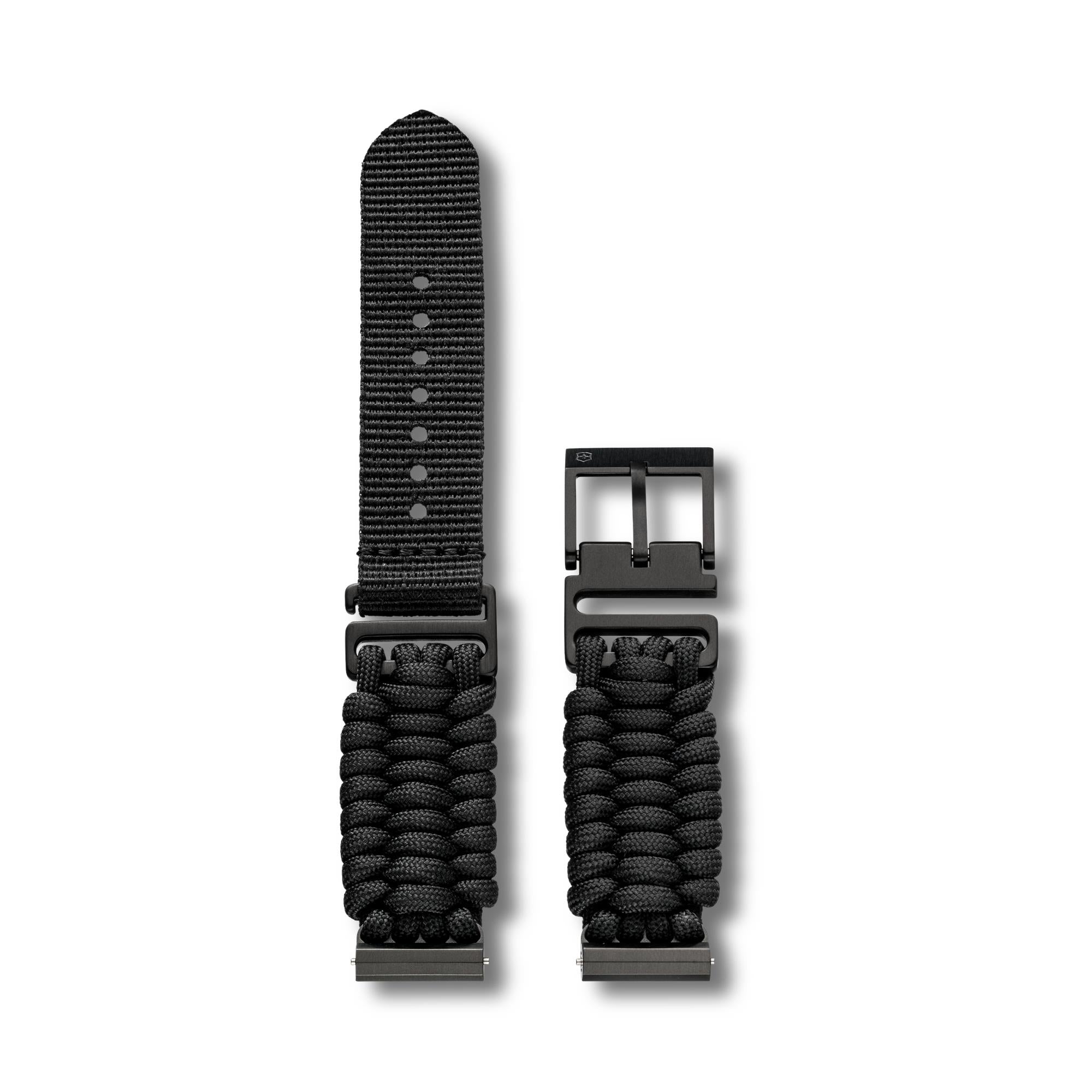 Victorinox Handwoven Paracord 16mm Black Small Watch Strap D1 V.60081