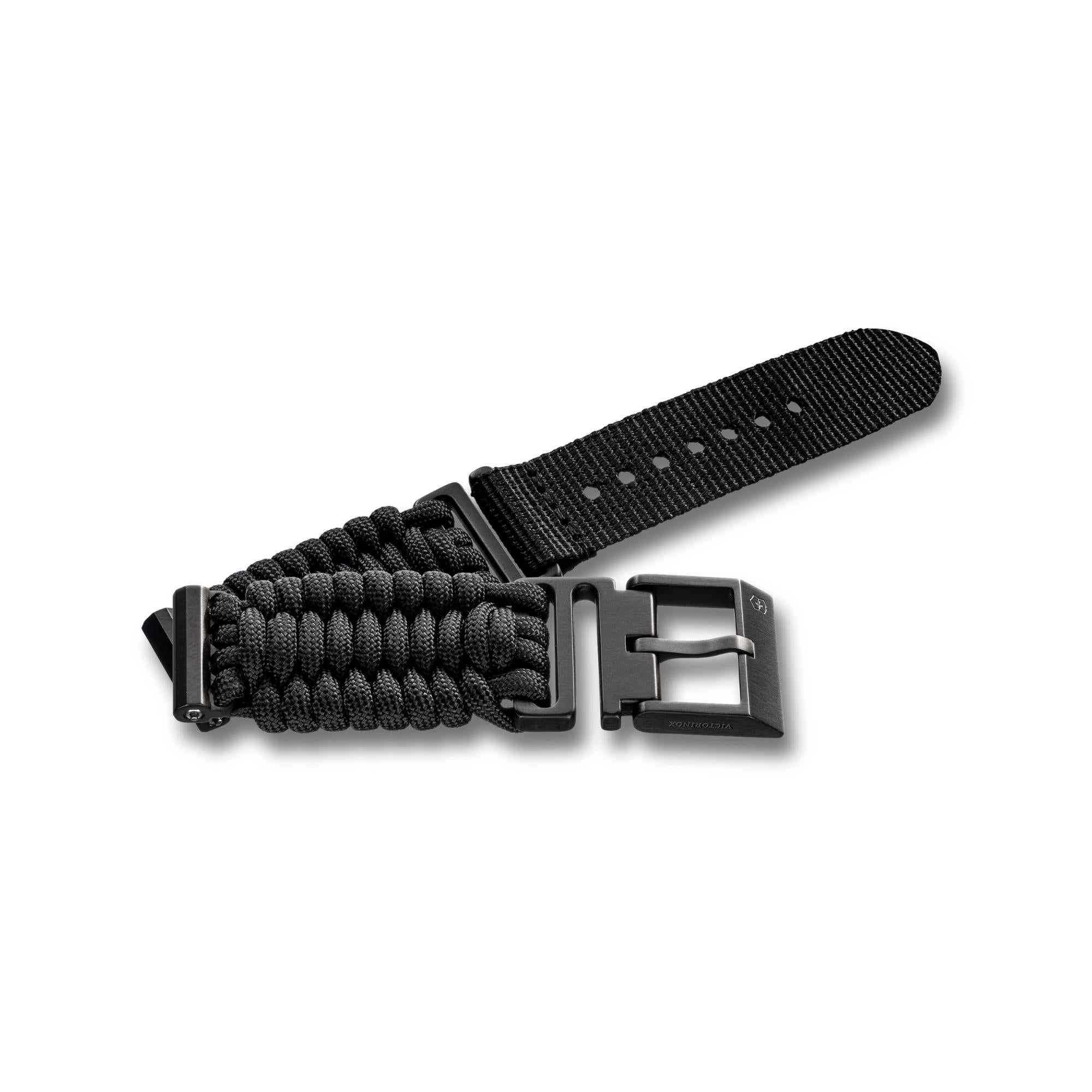 Victorinox Handwoven Paracord 16mm Black Small Watch Strap D1 V.60081