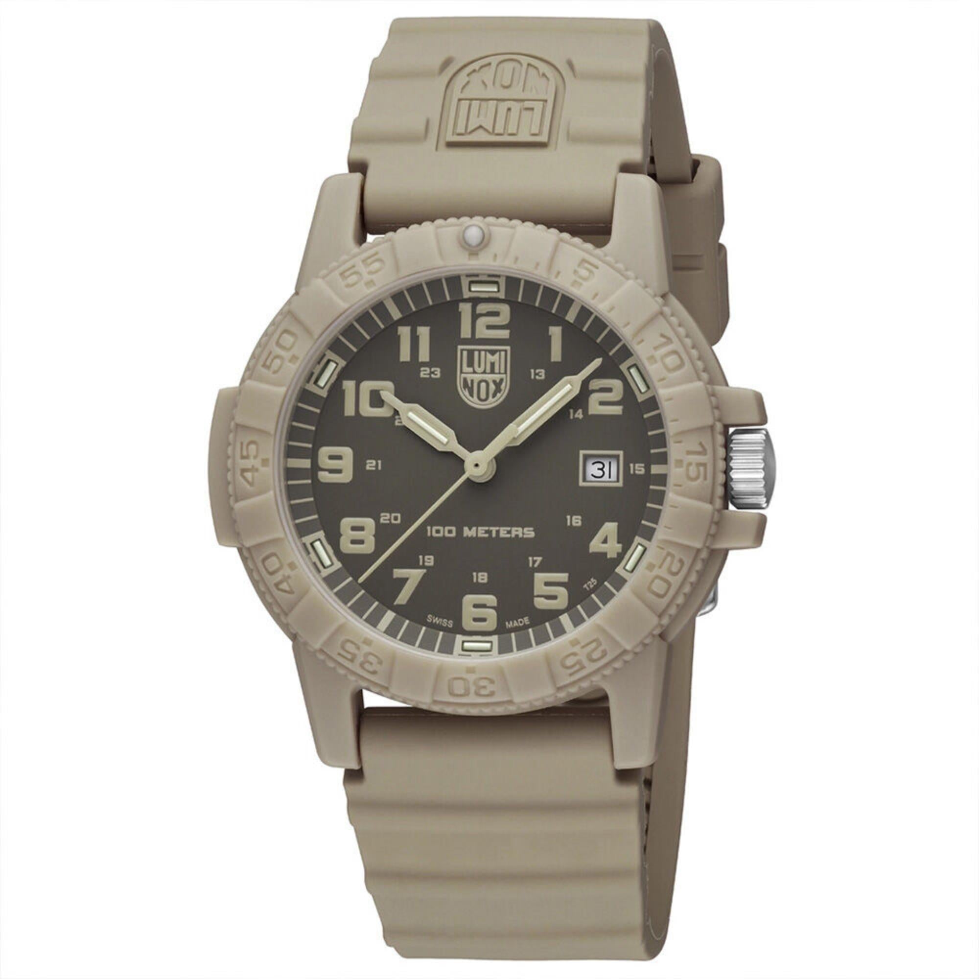 Luminox Leatherback Sea Turtle 44mm Brown Dial Rubber Mens Quartz Watch XS.0326