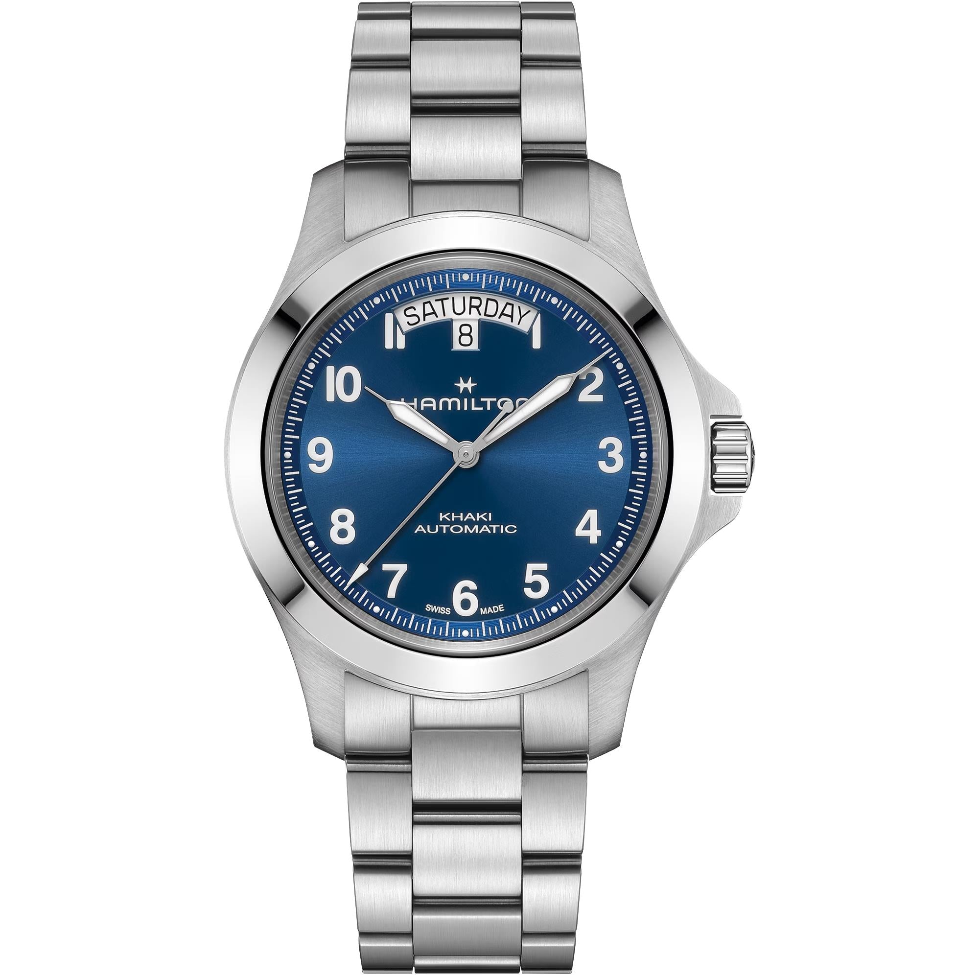 Hamilton Khaki Field 40mm Blue Steel Mens Automatic Watch H64475140