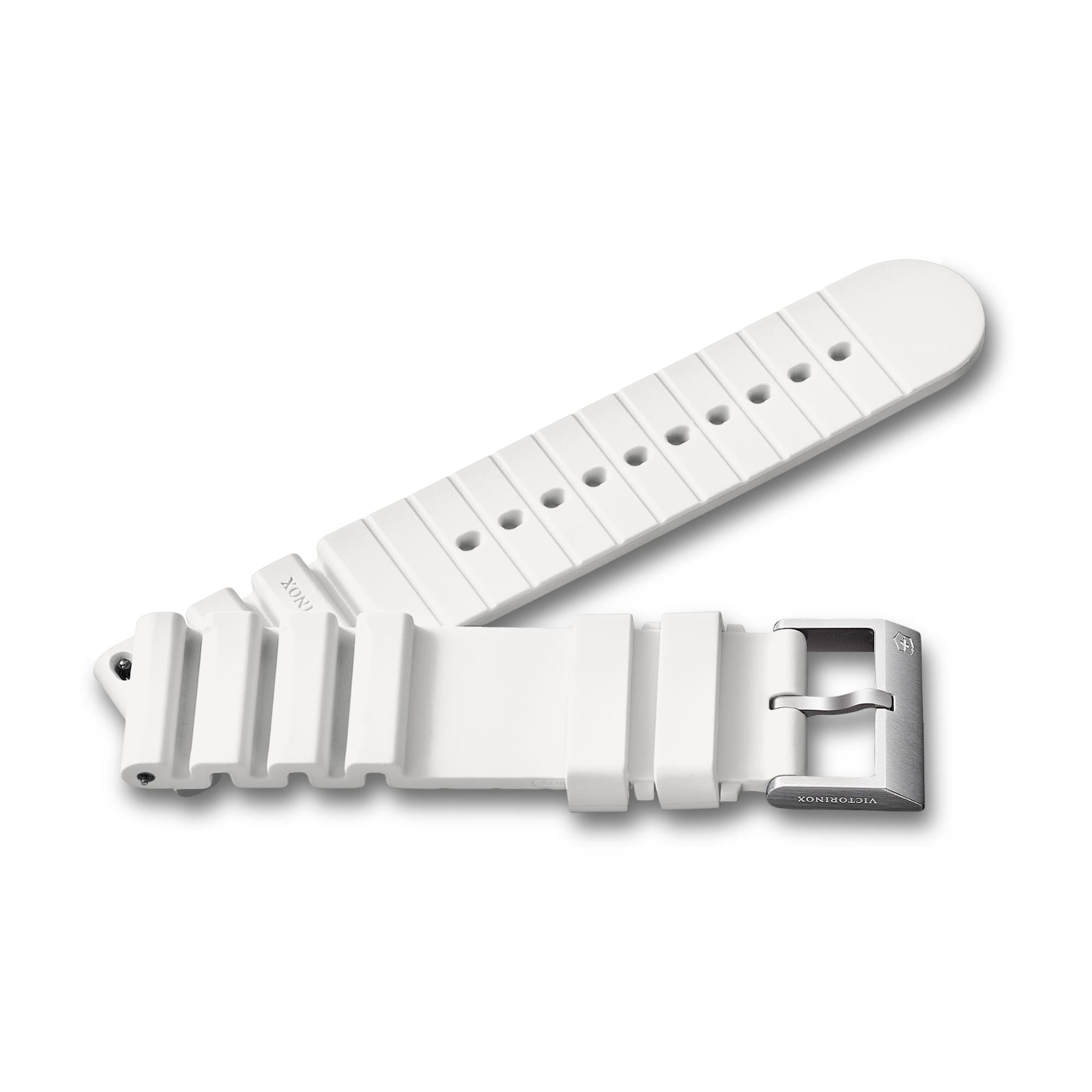 Victorinox Extensible Genuine High-Quality White 21mm Rubber Strap D3 (FKM) V.60099