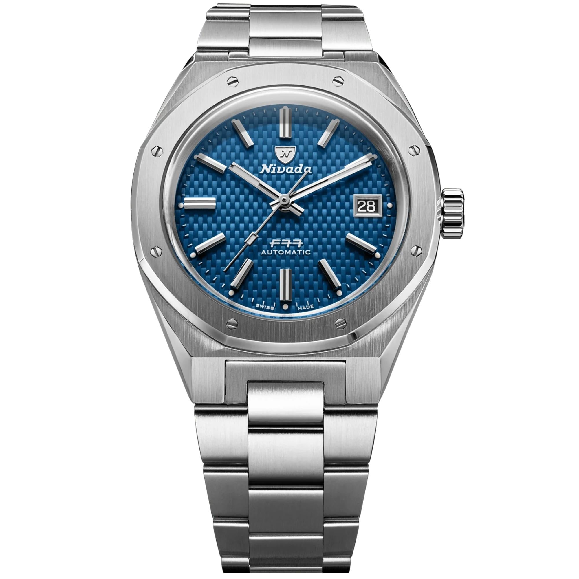 Nivada Grenchen F77 MKII 41mm Automatic Watch 69041A77B