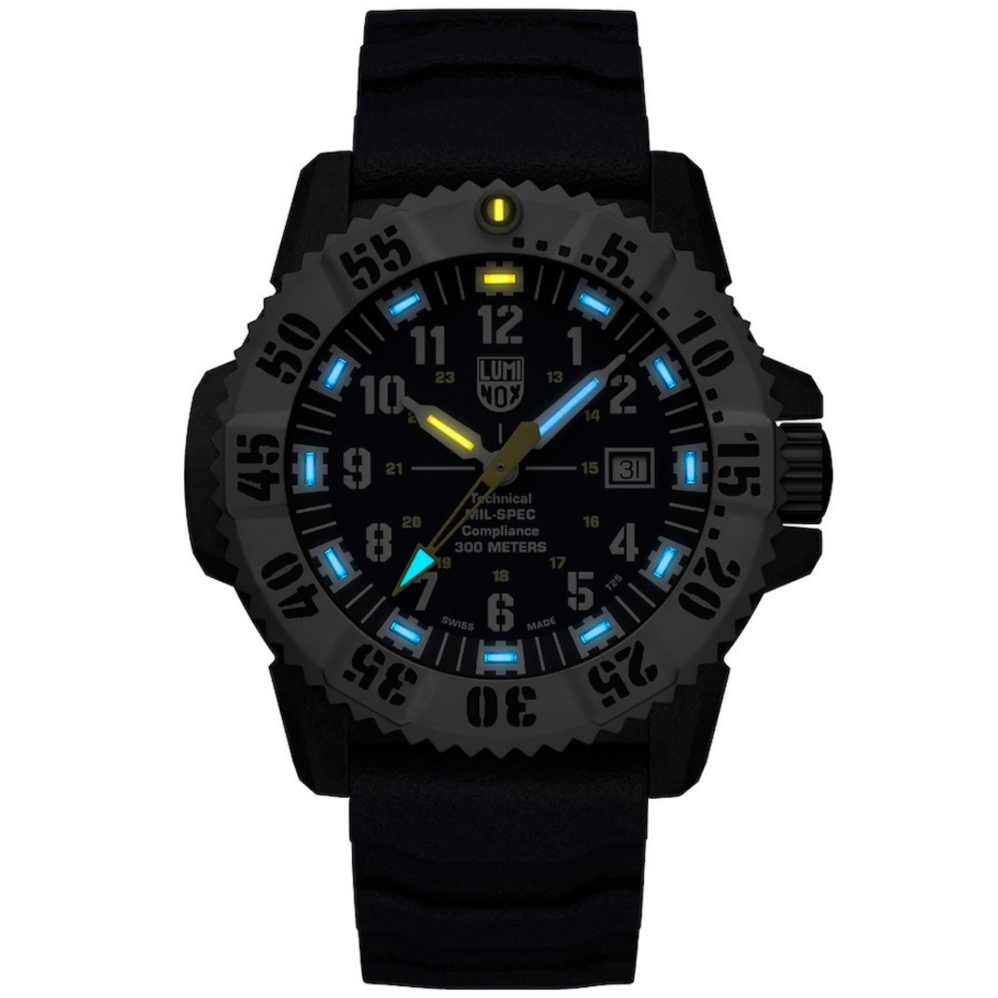 Luminox MIL-SPEC 46mm Blue Dial Rubber Mens Quartz Watch XL.3355.SET