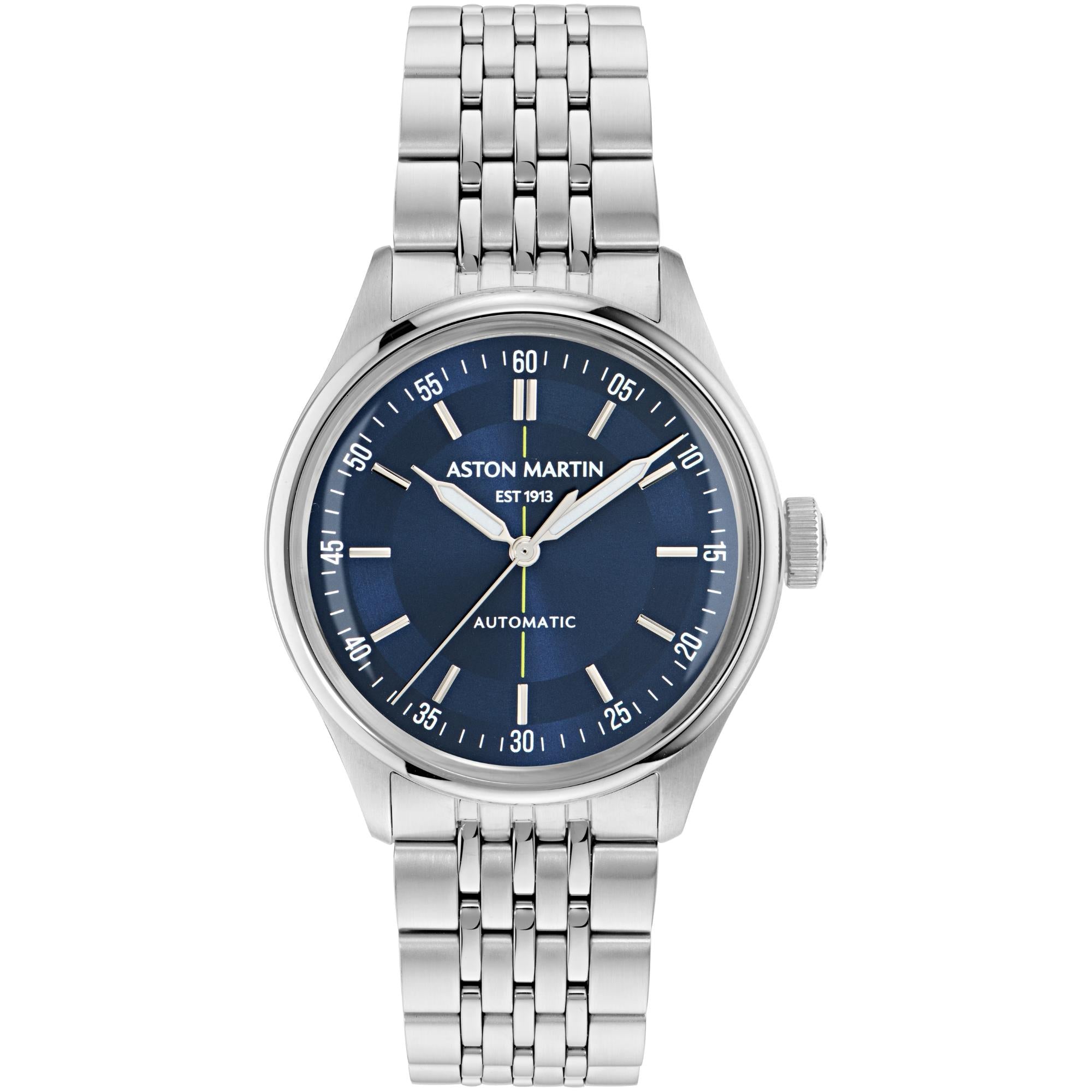 Aston Martin Timeless TS1 39mm RSST Case Blue Dial RSST Bracelet Mens Automatic Watch MTTS1S603